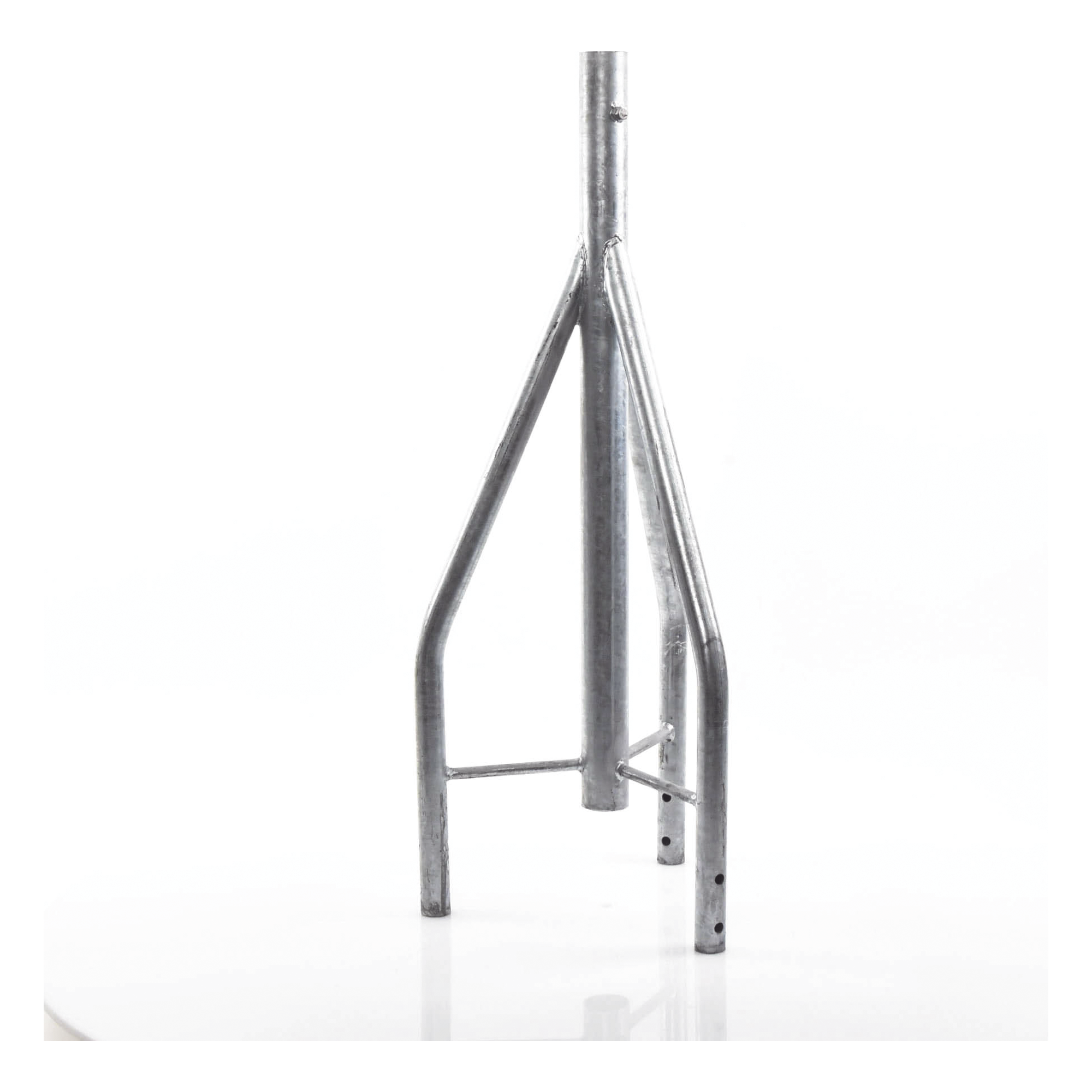 Tramo de Remate para Torre / Acero ASTM A36 / Galvanizado por Inmersión en Caliente / 3 Opresores para Pararrayos / Longitud 350 mm (1.15 ft) / Tolerancia ±1 mm
