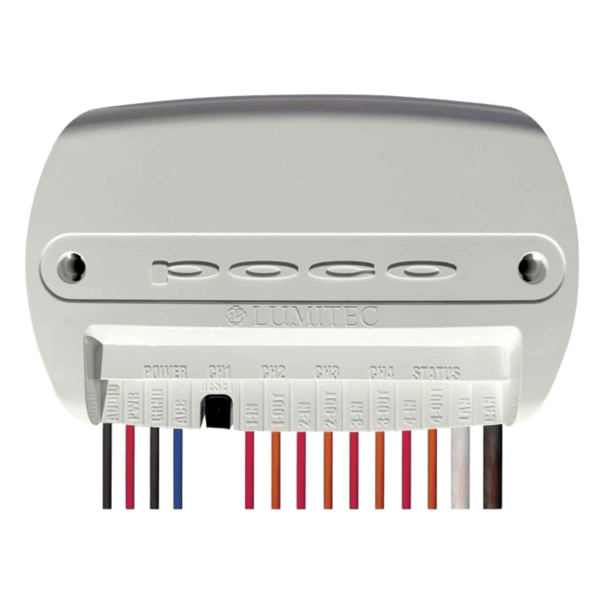 Módulo de Control de Iluminación Digital / 4 Canales / Tecnología PLI / NMEA 2000 / CANbus / Sound-to-Light / IP Sellado / Expansión Pico Modules — LUMITEC · SKU 101925