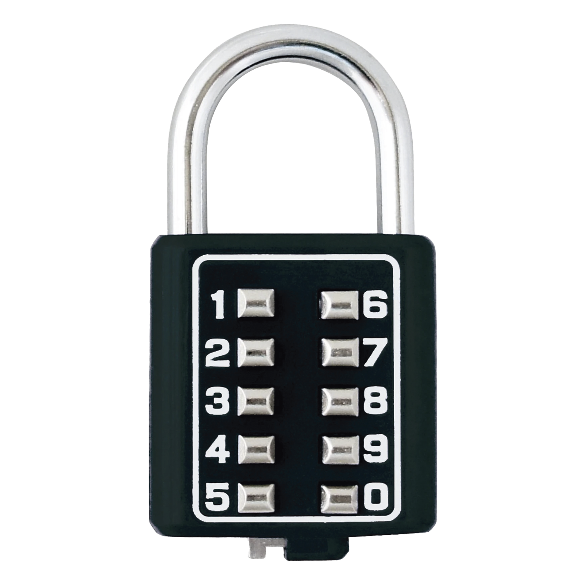 Candado Digital de Combinación / 100,000 Combinaciones / Cuerpo 35/40 mm / Acero Cromado / Sin Llave / Anti-corrosión — PHILLIPS-ASSA ABLOY · SKU MX2785