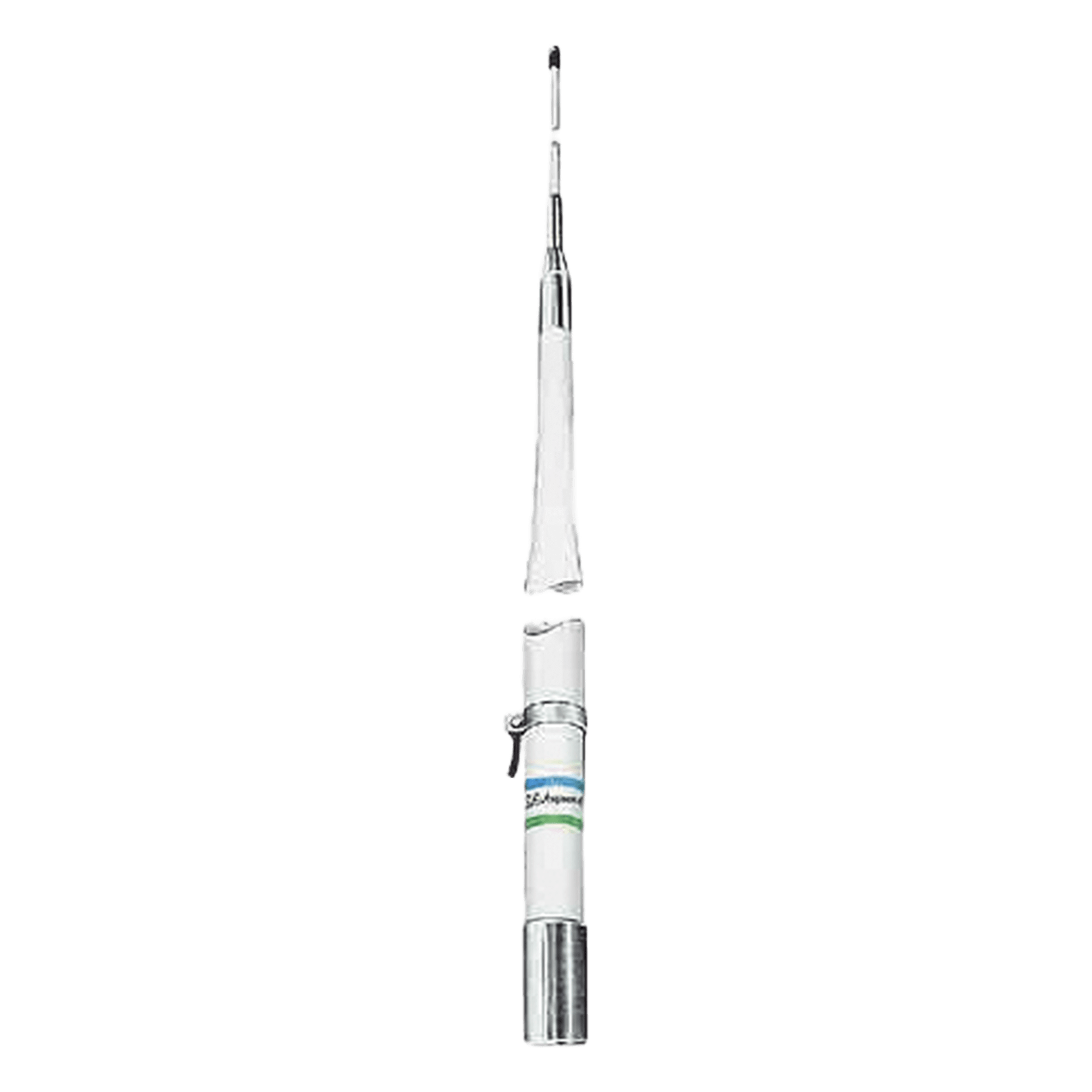 Antena Marina Base HF / 2-30 MHz / Armado en 2 Secciones / Para Facilidad de Embarque / Potencia de Entrada de 1 kW / Rosca de 1-1/4