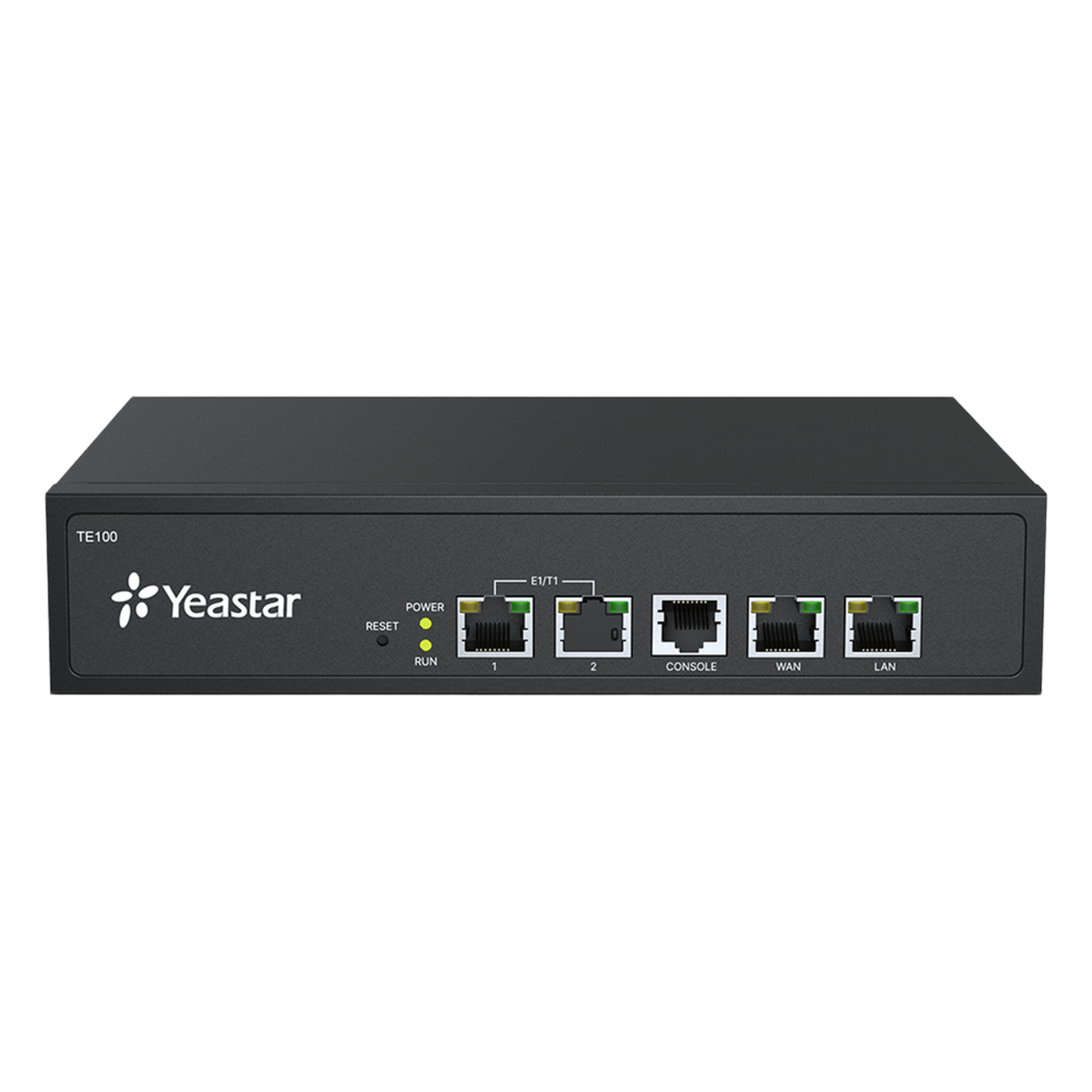 Gateway VoIP / 1x E1/T1/J1 / 2x RJ45 Gigabit / 60 llamadas concurrentes / SIP / PRI-CAS-SS7-R2 — YEASTAR · SKU TE100