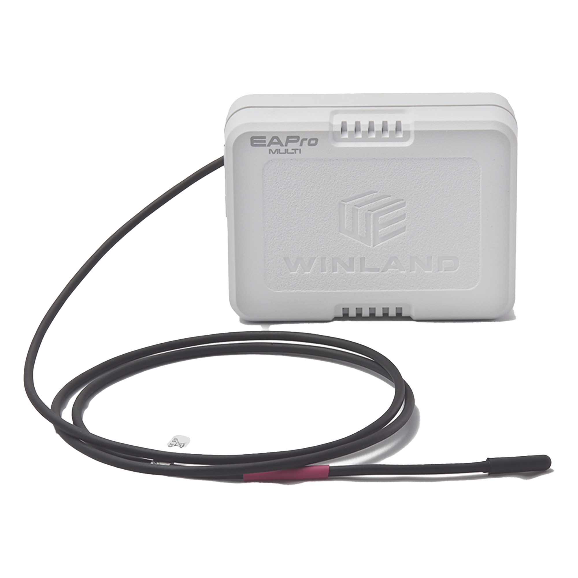 Transmisor Inalámbrico / Sensor de Temperatura y Humedad / Detección de Agua / 2.4 GHz 7 Canales / Alcance 152.4 m (500 ft) / Alimentación Dual AA o 12-24 V DC — WINLAND ELECTRONICS · SKU EAPROWMFT