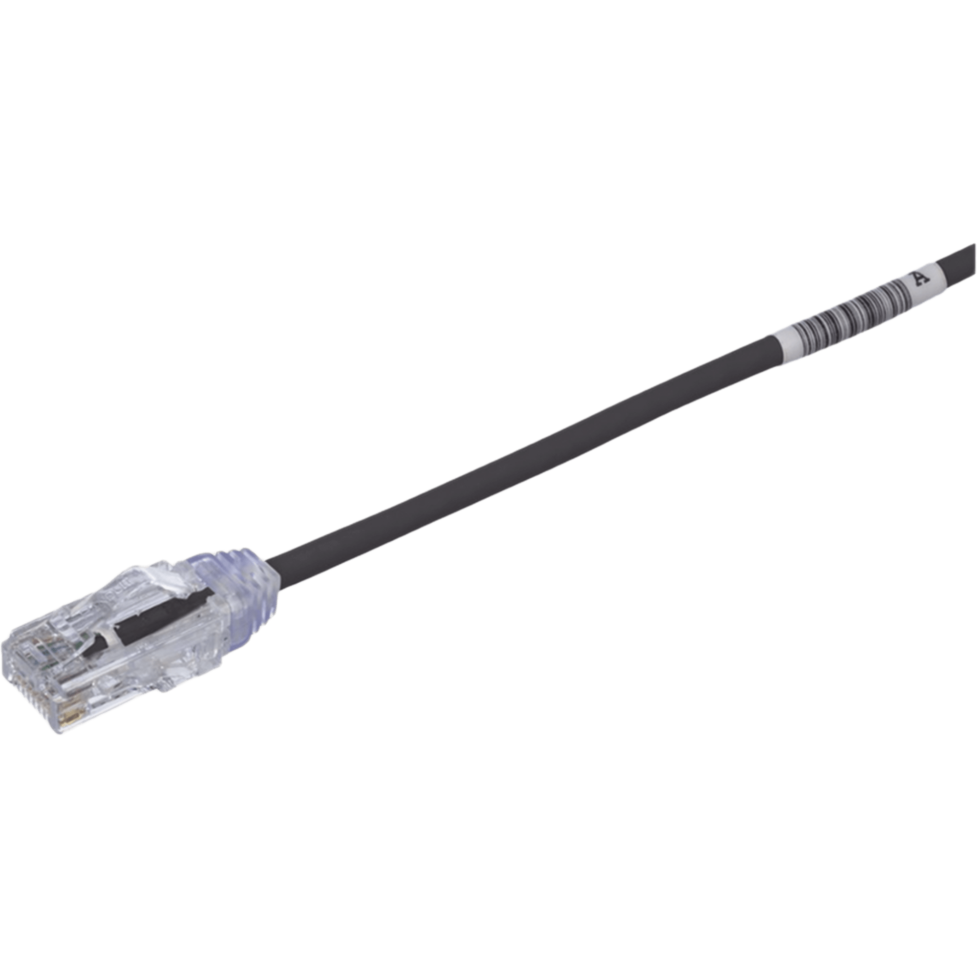 Cable de Parcheo TX6, UTP Cat6, Diámetro Reducido (28AWG), Color Negro, 20.2 cm (8 Pulgadas)