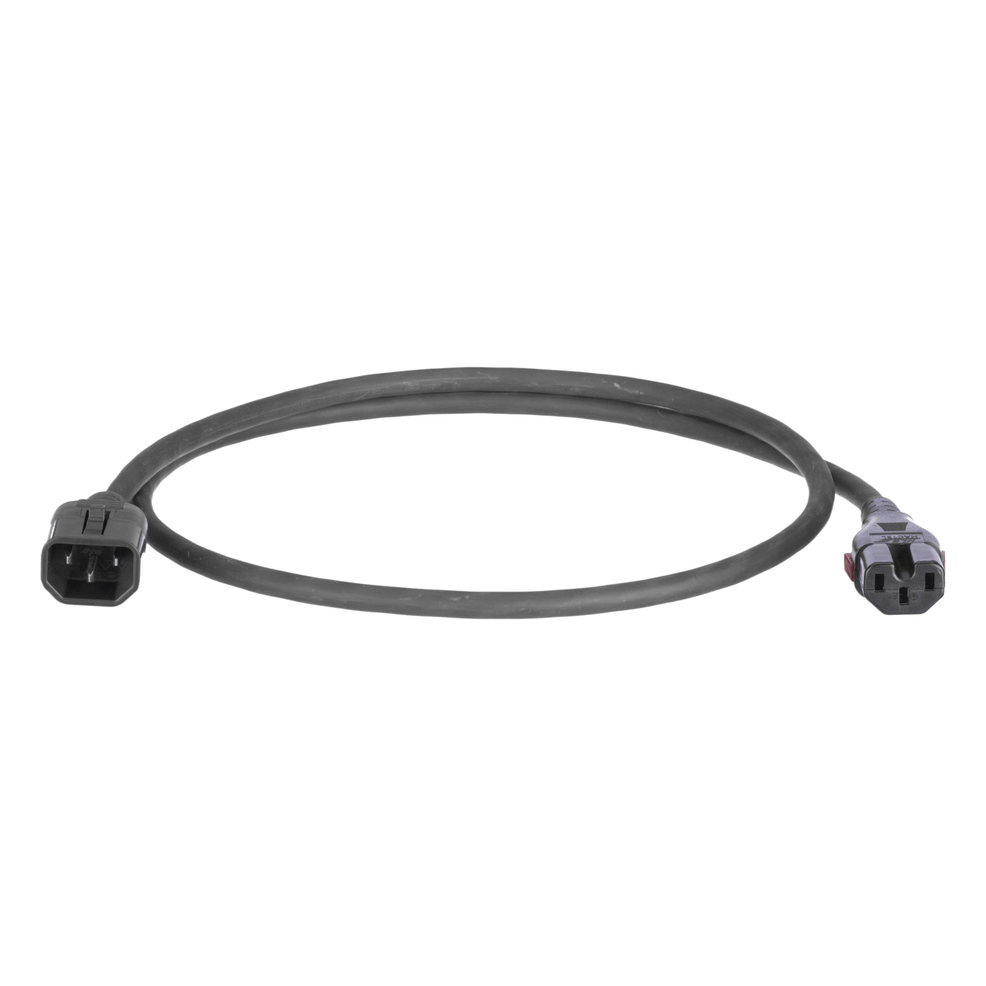 Cable de Alimentación con Bloqueo Doble / IEC C13-C14 / 17 AWG / 10A / 1.2 m (3.9 ft) / Paquete 10 Piezas — PANDUIT · SKU PLD04BL