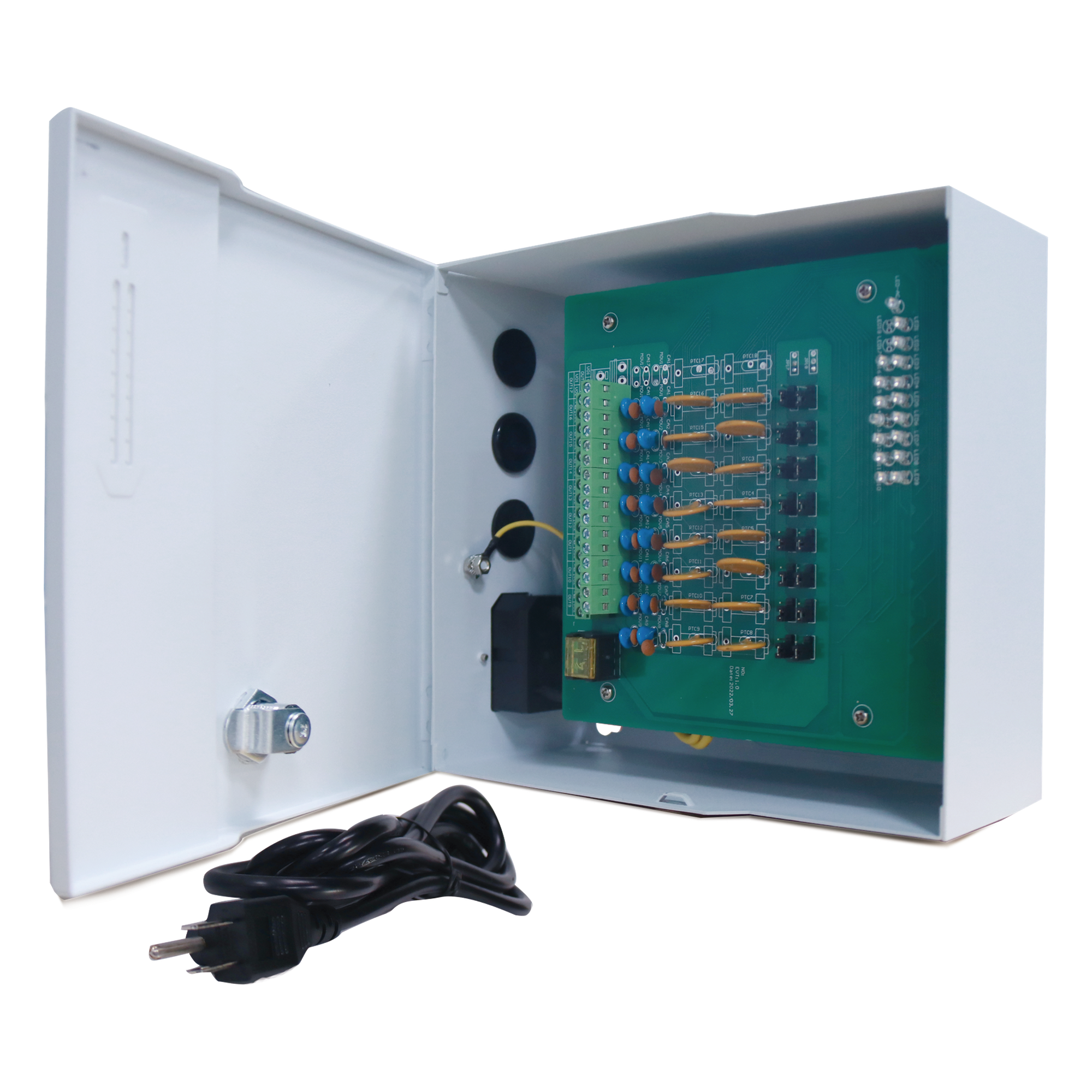 Fuente de Poder / Entrada 100-240 Vca / Salida 24 Vca / 20 A / 16 Canales / 36 W / Rango -25°C a 40°C / 8.5 x 7.95 x 3.86 in