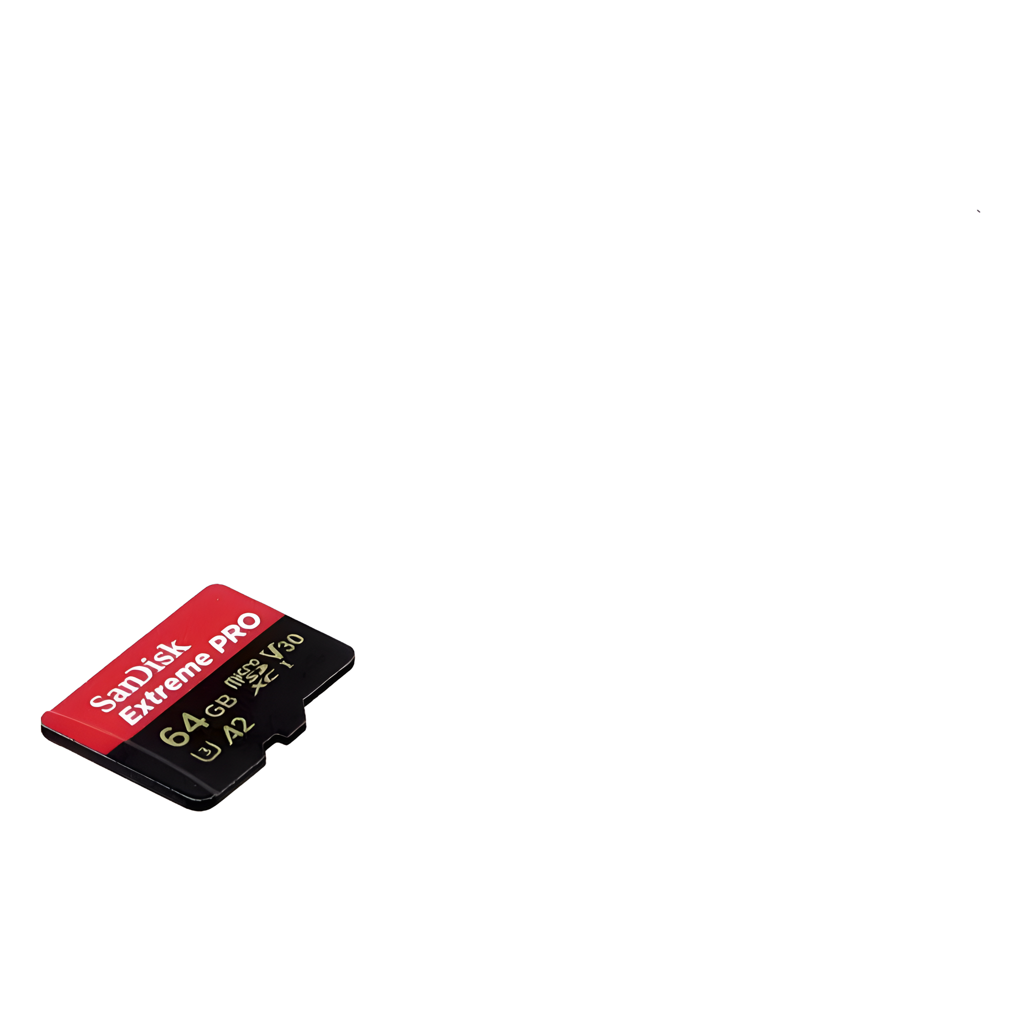 Tarjeta MicroSD / 64GB / Lectura 170 MB/s / Escritura 90 MB/s / Clase A2 U3 V30 / Incluye Adaptador SD