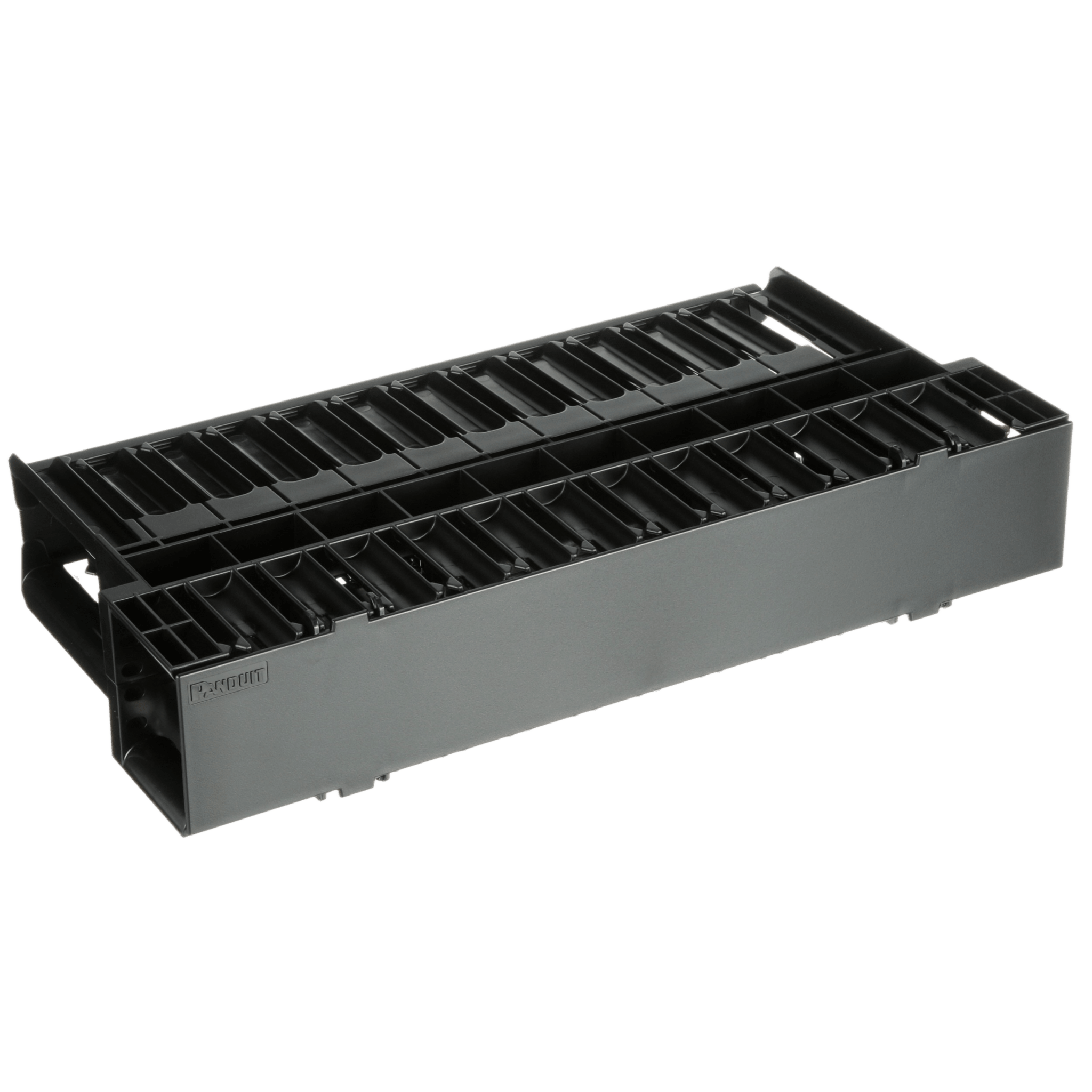 Organizador de Cables Horizontal / Doble Frontal y Posterior / Rack 19in / 2UR / 1.75in de Altura — PANDUIT · SKU NCMH2