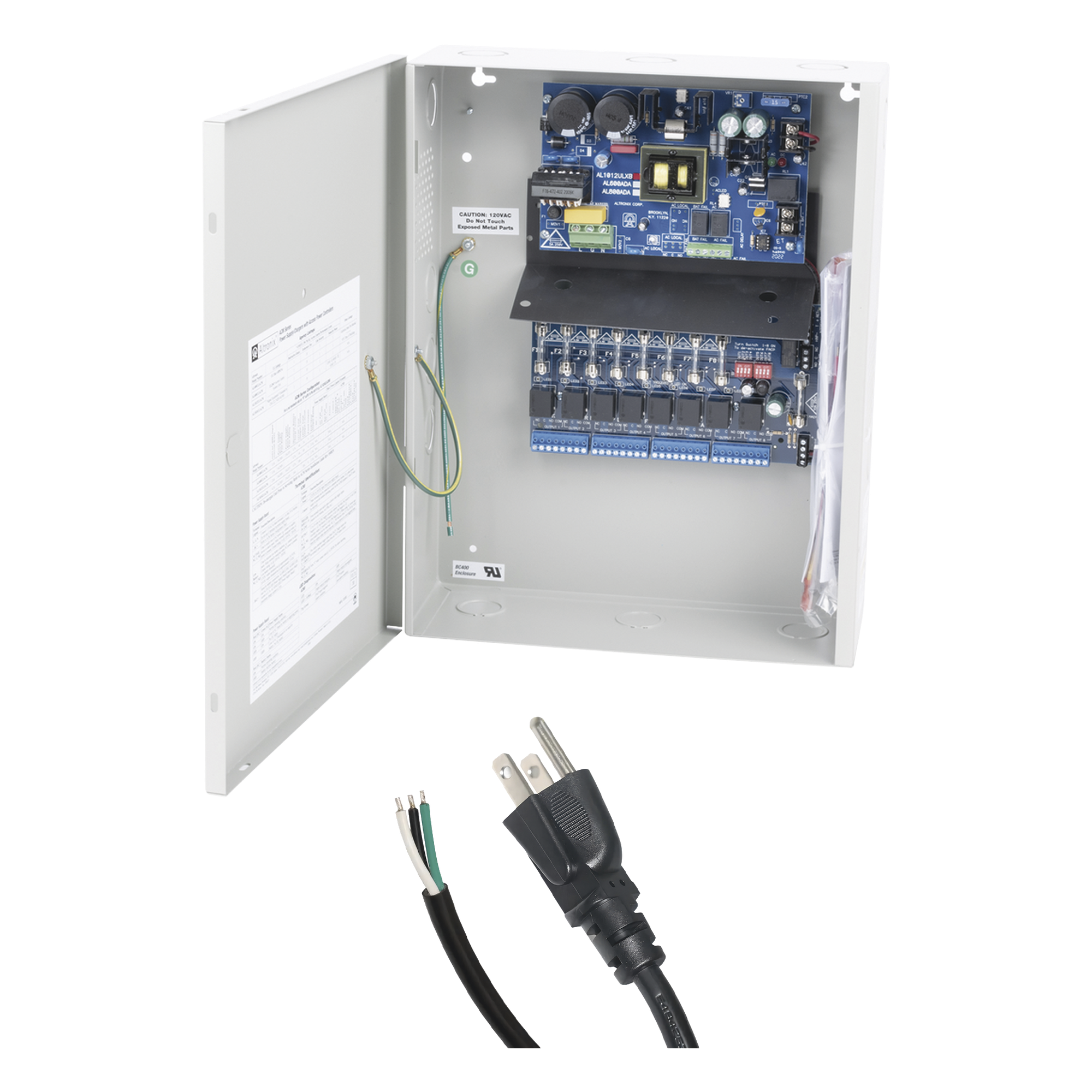 Fuente de Poder con Respaldo / 12 VCC / 10 A / 240 W / 115 VCA / 8 Salidas Independientes / 8 Entradas de Control — ALTRONIX · SKU AL-1012-UL-ACM
