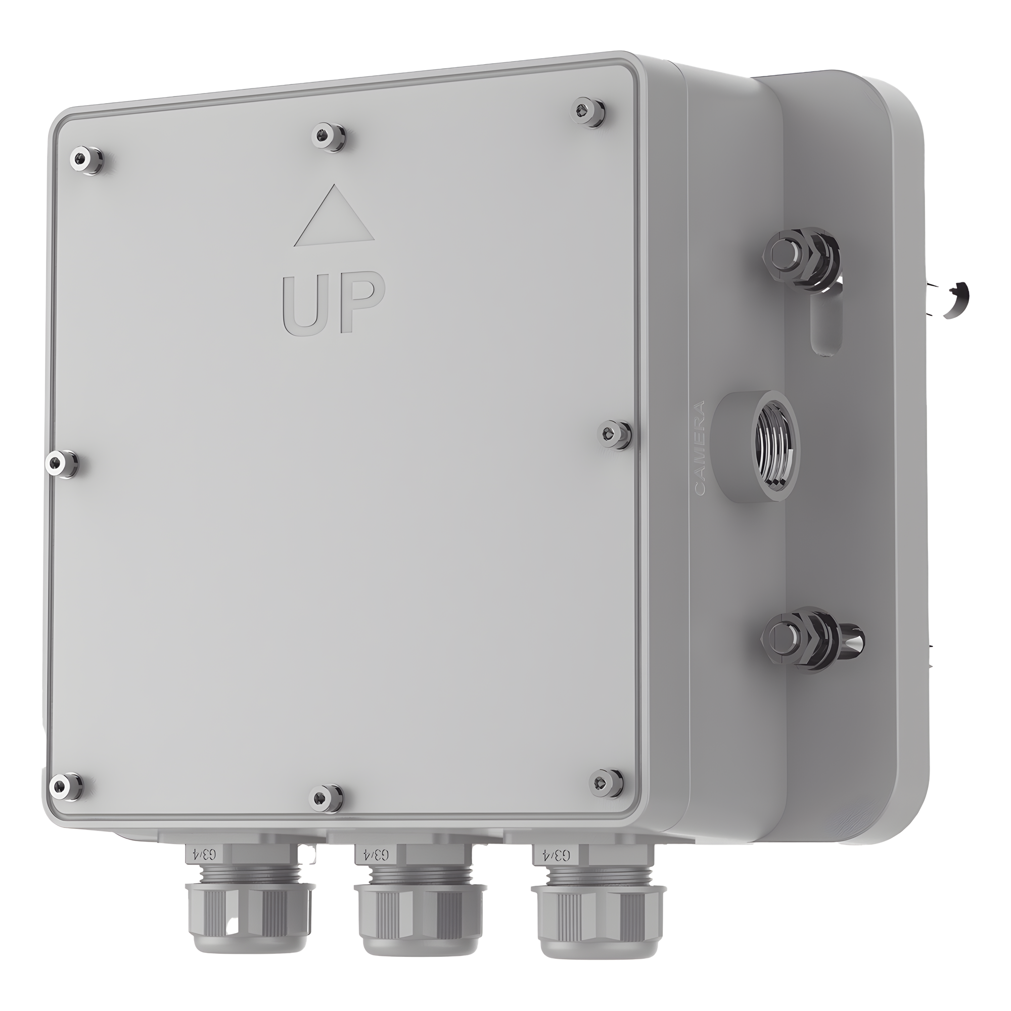 Caja de Conexiones para Exterior / IP66 / Polímero Anticorrosión / Salida de Tubo 3/4 Integrada / 260 x 237 x 90 mm — HIKVISION · SKU DS-4680ZJ-GP