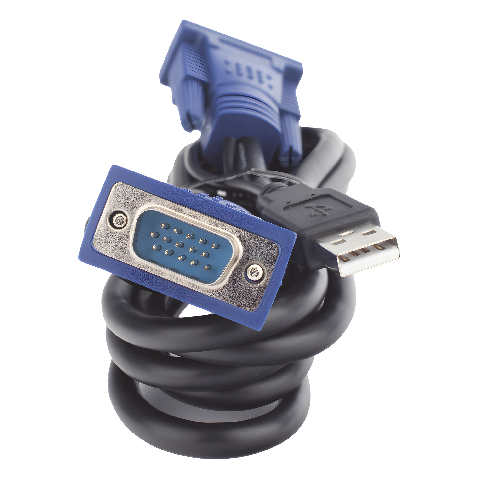 Cable USB KVM / 1.8 m (5.91 pies) / VGA + USB Tipo A / Blindaje Coaxial / Calibre 28 AWG — PLANET · SKU KVM-KC1-1.8