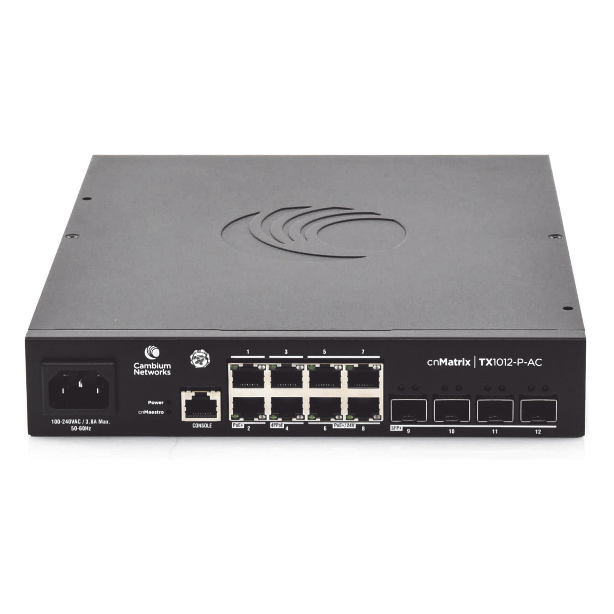 Switch PoE / Capa 2 y 3 / 8 Puertos Gigabit / 4 SFP+ / Rendimiento 96 Gbps / PoE 200W 802.3af/at