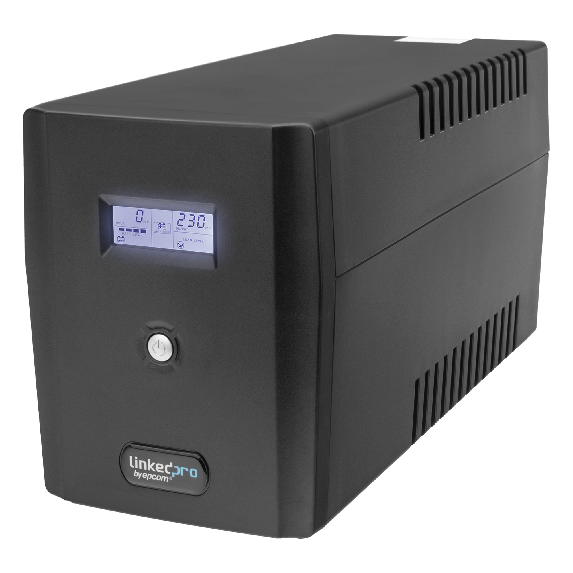 UPS de Línea Interactiva / 1500 VA / 900 W / 8 Tomas NEMA 5-15R / Pantalla LCD / AVR Boost/Buck / Protección RJ45 — LINKEDPRO BY EPCOM · SKU LP1500LCD