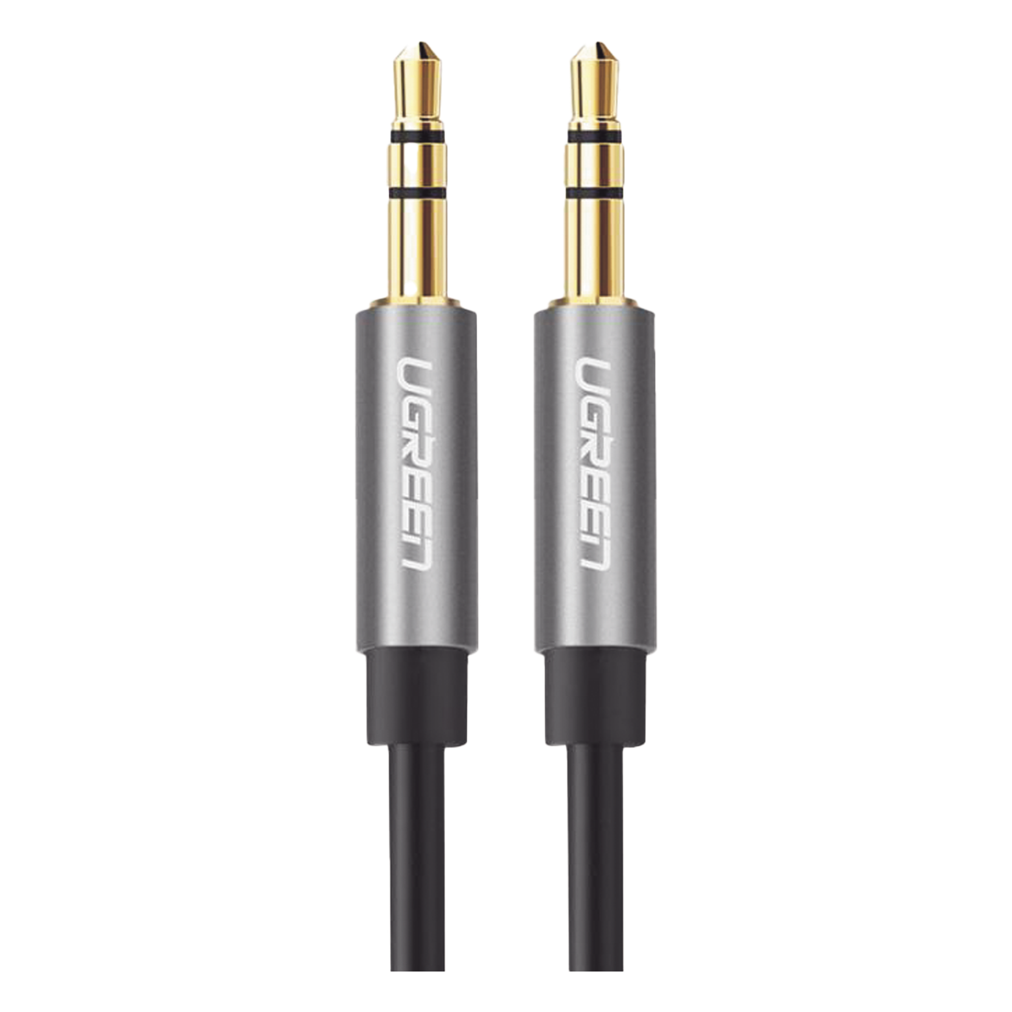 Cable Auxiliar / 3.5mm Macho a Macho / 5m (16.4 ft) / Conectores Oro 24K / TPE / Aluminio / Negro — UGREEN · SKU 10737