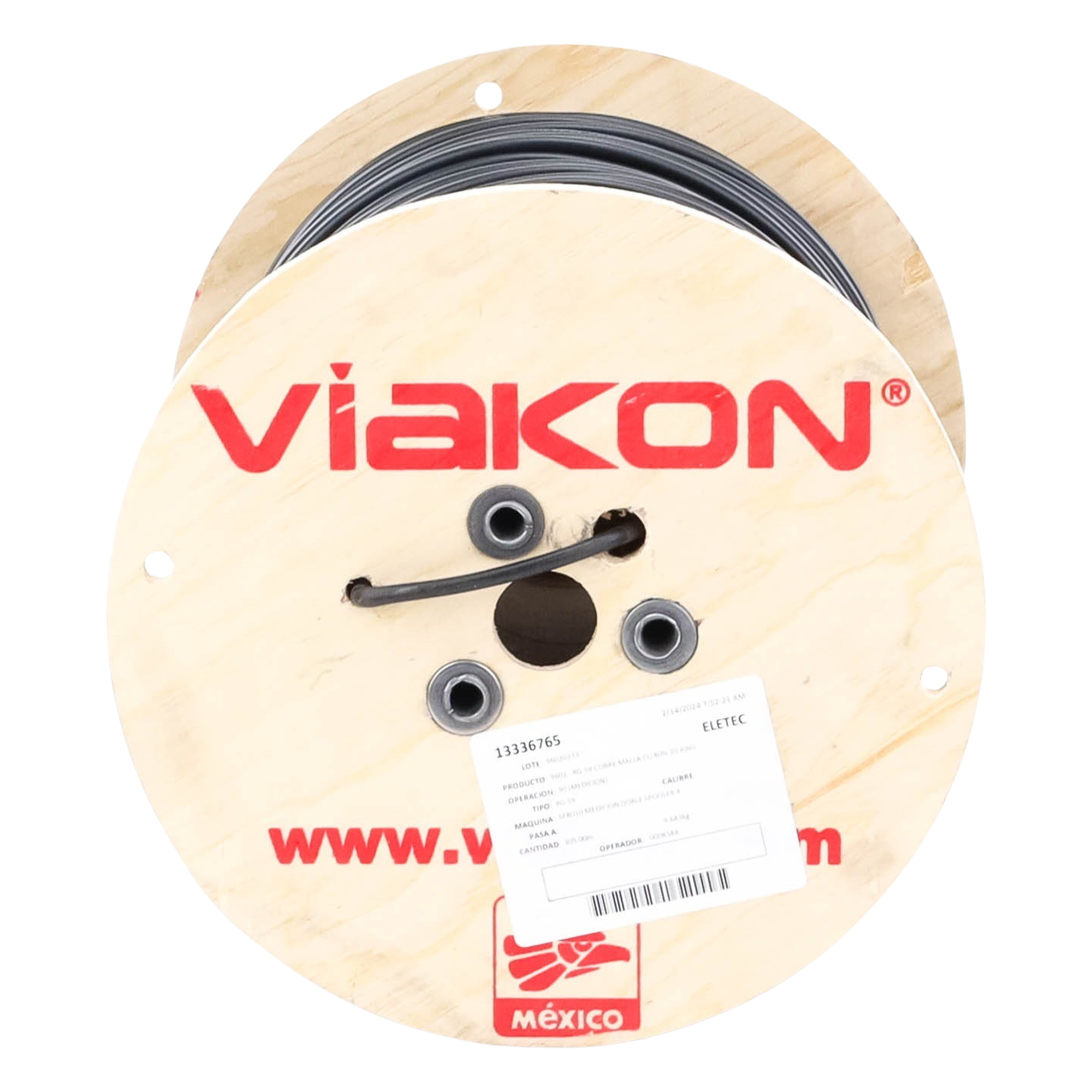 Cable Coaxial CCTV / 305 m (1000 ft) / Cobre Sólido / Blindaje 80% / Retardante a la Llama y UV / Intemperie