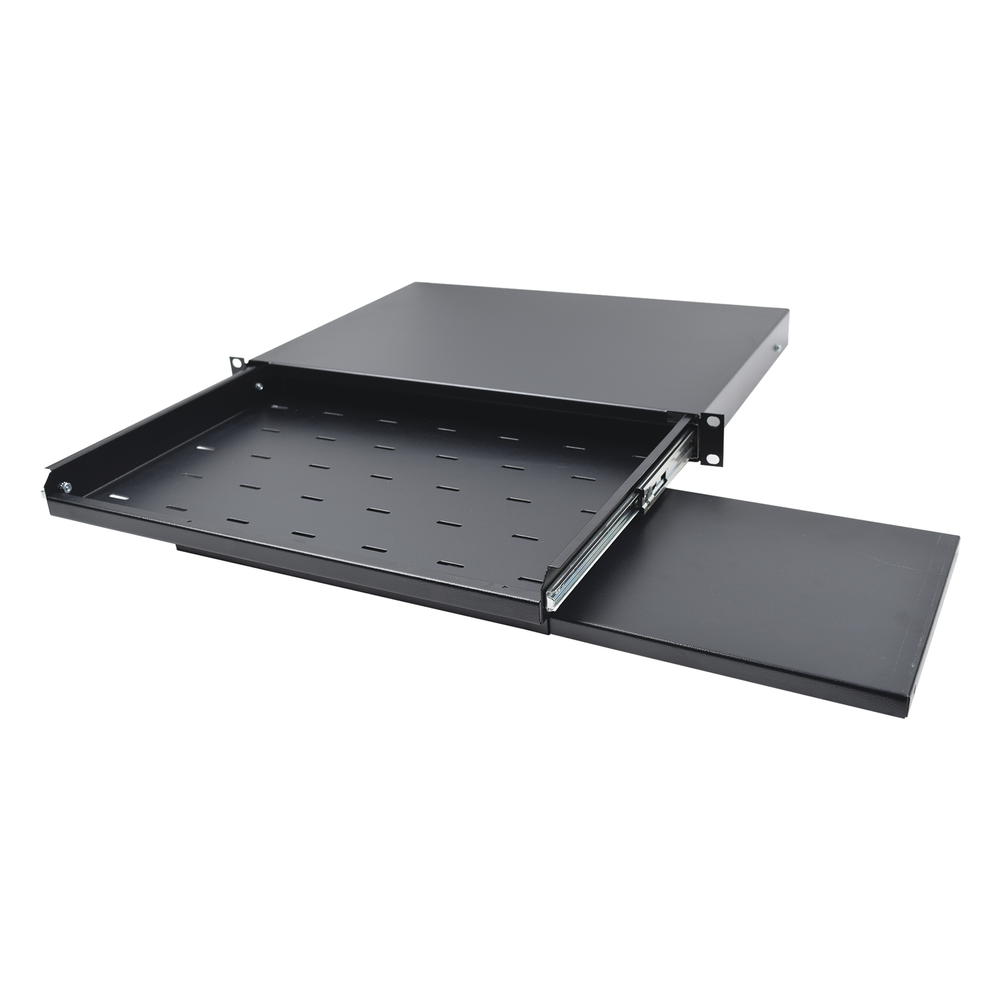 Charola Abatible para Teclado y Ratón / Rack 19" / 1U / Superficie Antideslizante / Instalación Rápida — LINKEDPRO BY EPCOM · SKU SCH-19X-12AT