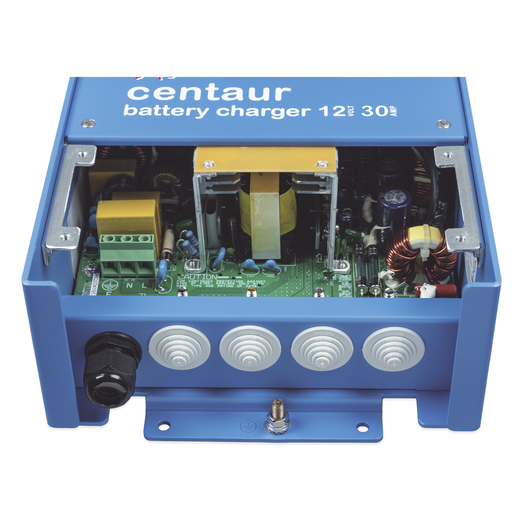 Cargador de Batería Centaur / Tecnología de Alta Frecuencia / Modelos 12-24 VDC / Carga 3 Etapas / 3 Salidas / Protección IP21
