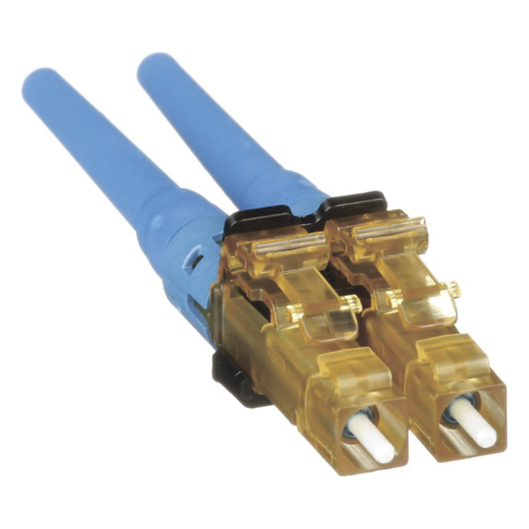 Conector de Fibra Óptica LC Duplex OptiCam, Monomodo 9/125 OS2, Pre-pulido, Color Azul