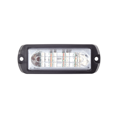 Luz Auxiliar Ultra Brillante X13 de 4 LEDs, color Ámbar, con mica transparente.