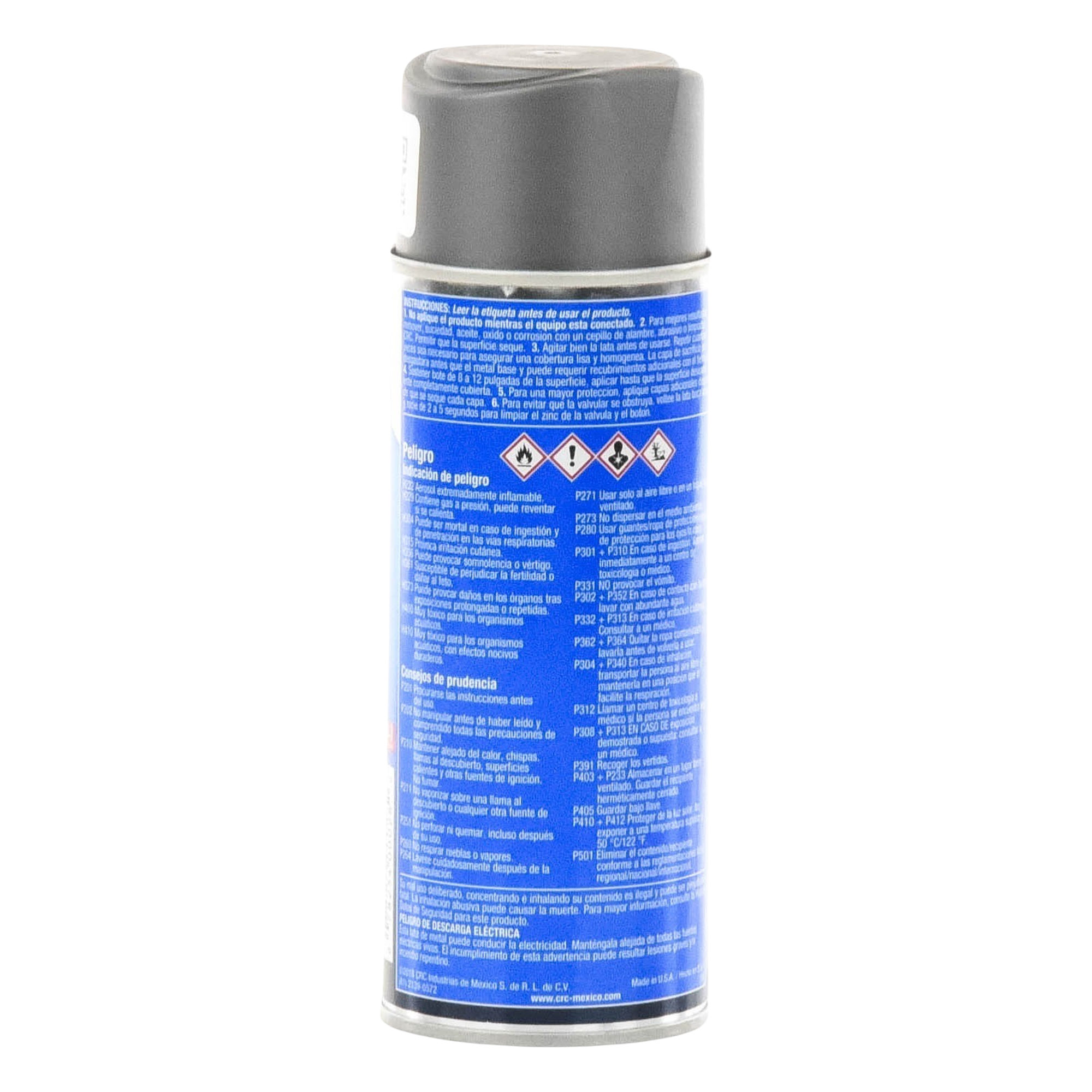 Recubrimiento Zinc en Aerosol / 93% Zinc Puro / 368 gr / Película 76 µ / Acabado Gris Brillante / Protección Anticorrosión