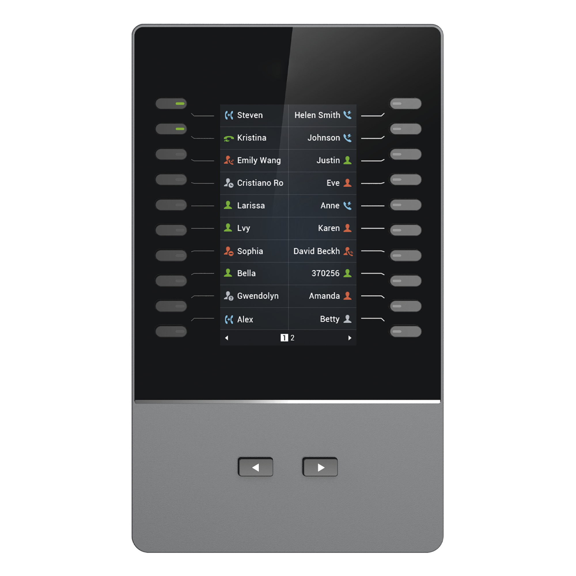 Módulo de Extensión IP / Pantalla LCD 4.3" / 272 x 480 píxeles / 40 Contactos por Módulo / Hasta 160 Líneas en Cascada / BLF y Conferencia — GRANDSTREAM · SKU GBX-20