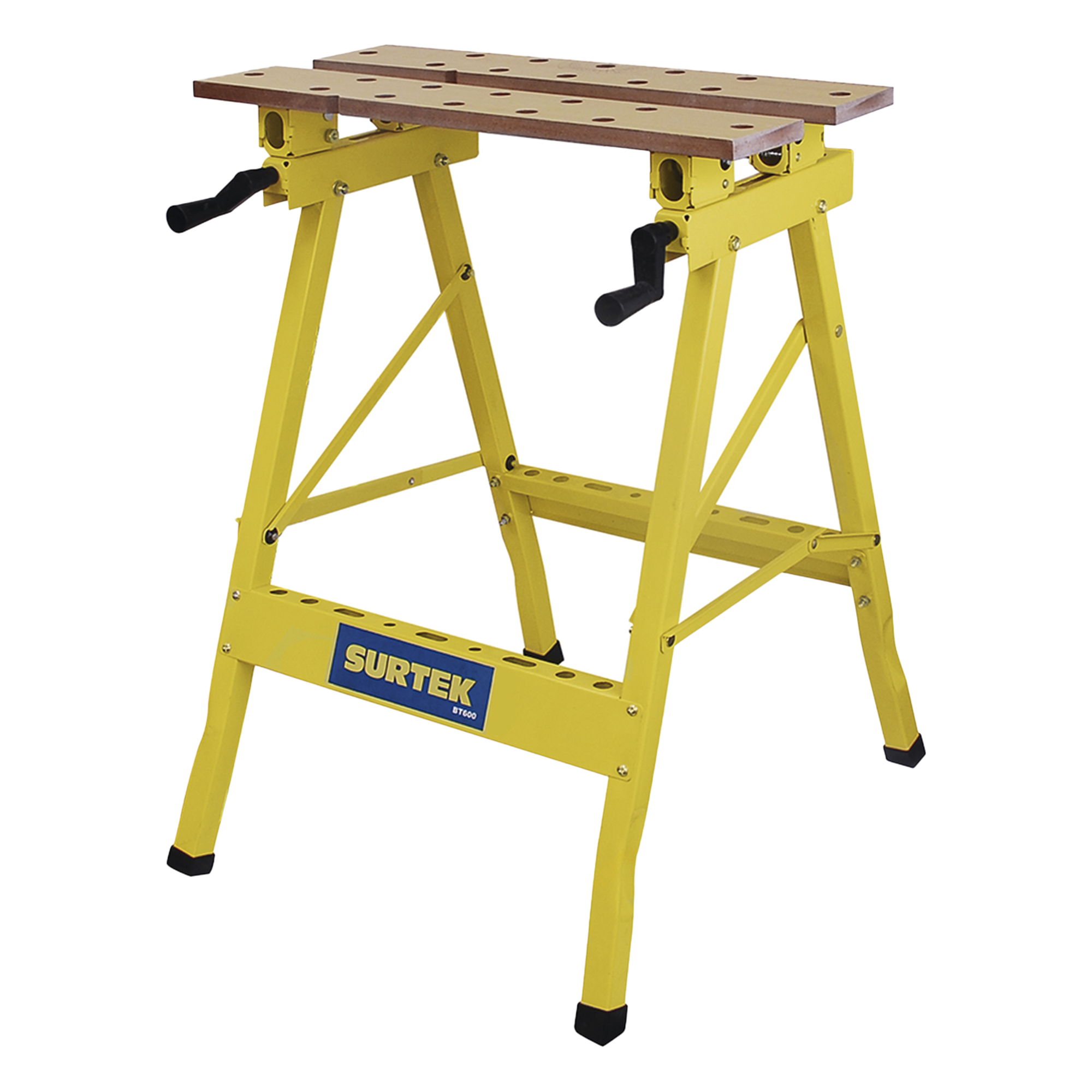 Banco de trabajo portátil / Capacidad 100 kg / Base inclinable / Acero resistente / 60.5 cm ancho / 1.98 ft altura — SURTEK · SKU SYS-BT600