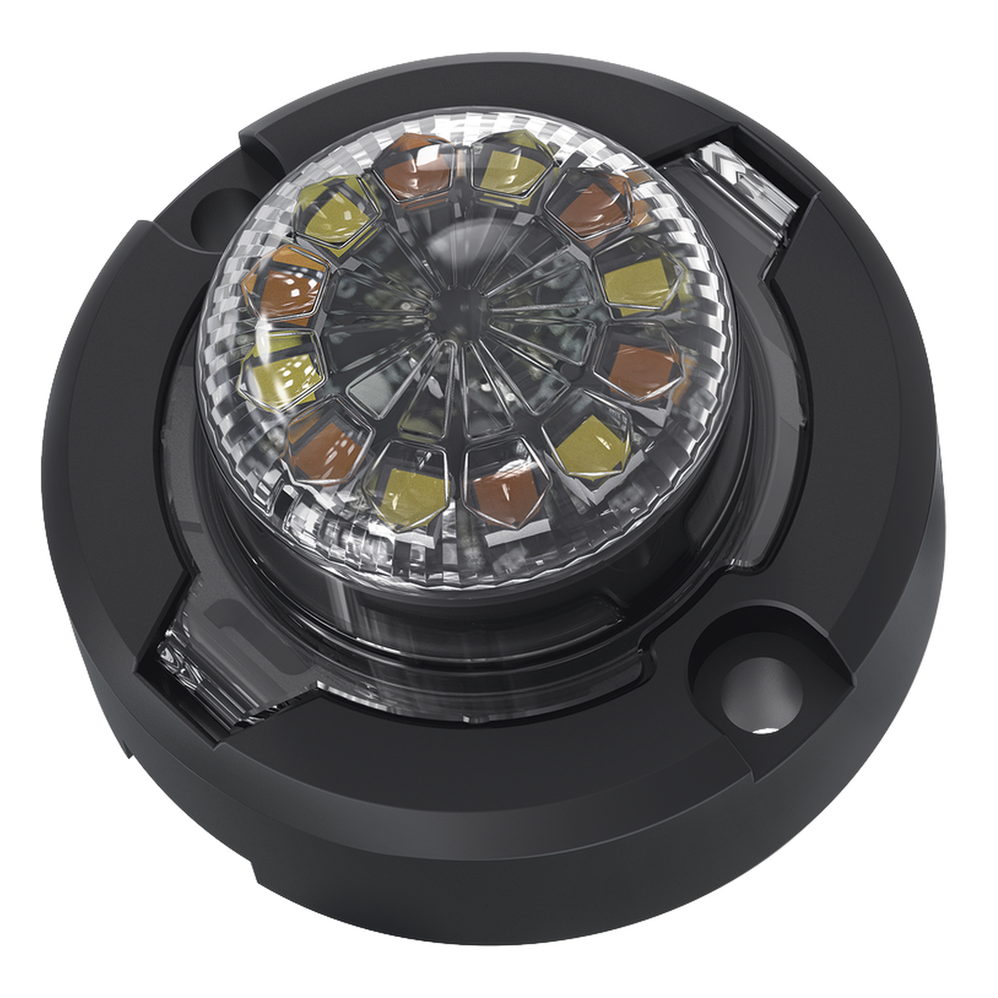 Estrobo LED de Advertencia / 12 LED de Alta Intensidad / Doble Color / 12 Vcd / IPX7 / ECE R10