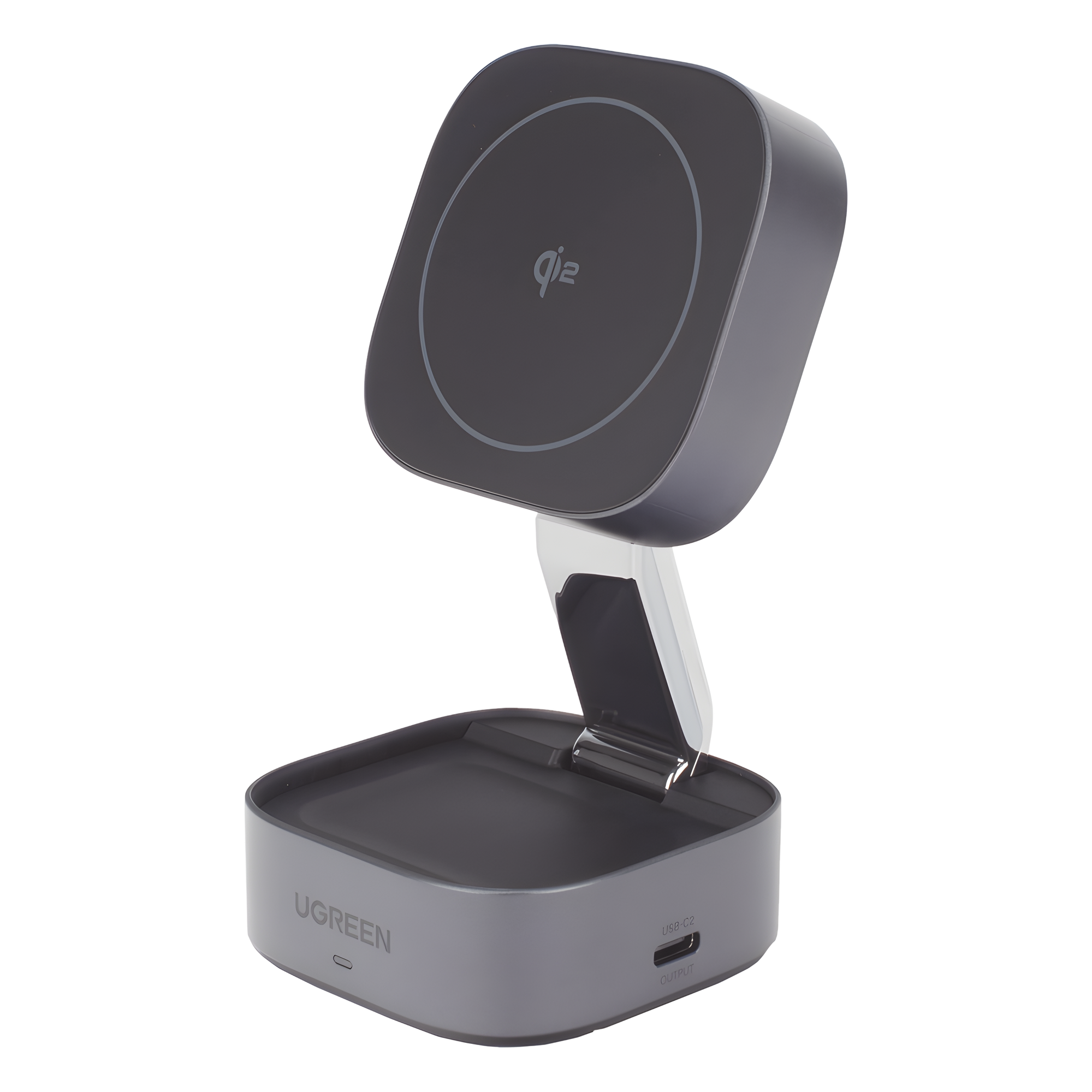 Cargador Inalámbrico 2 en 1 / Qi 2 15W / Base Auriculares 5W / Salida USB-C 5W / Potencia Total 25W / Protección Múltiple