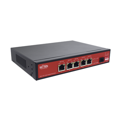 Controlador Solar de 15A con Switch PoE /  1 Puertos Gigabit PoE 802.3 bt / 2 Puertos PoE 802.3 af/at / 2 Puertos PoE Pasivo 24/48 Vcc / 1 Puerto SFP / No administrable