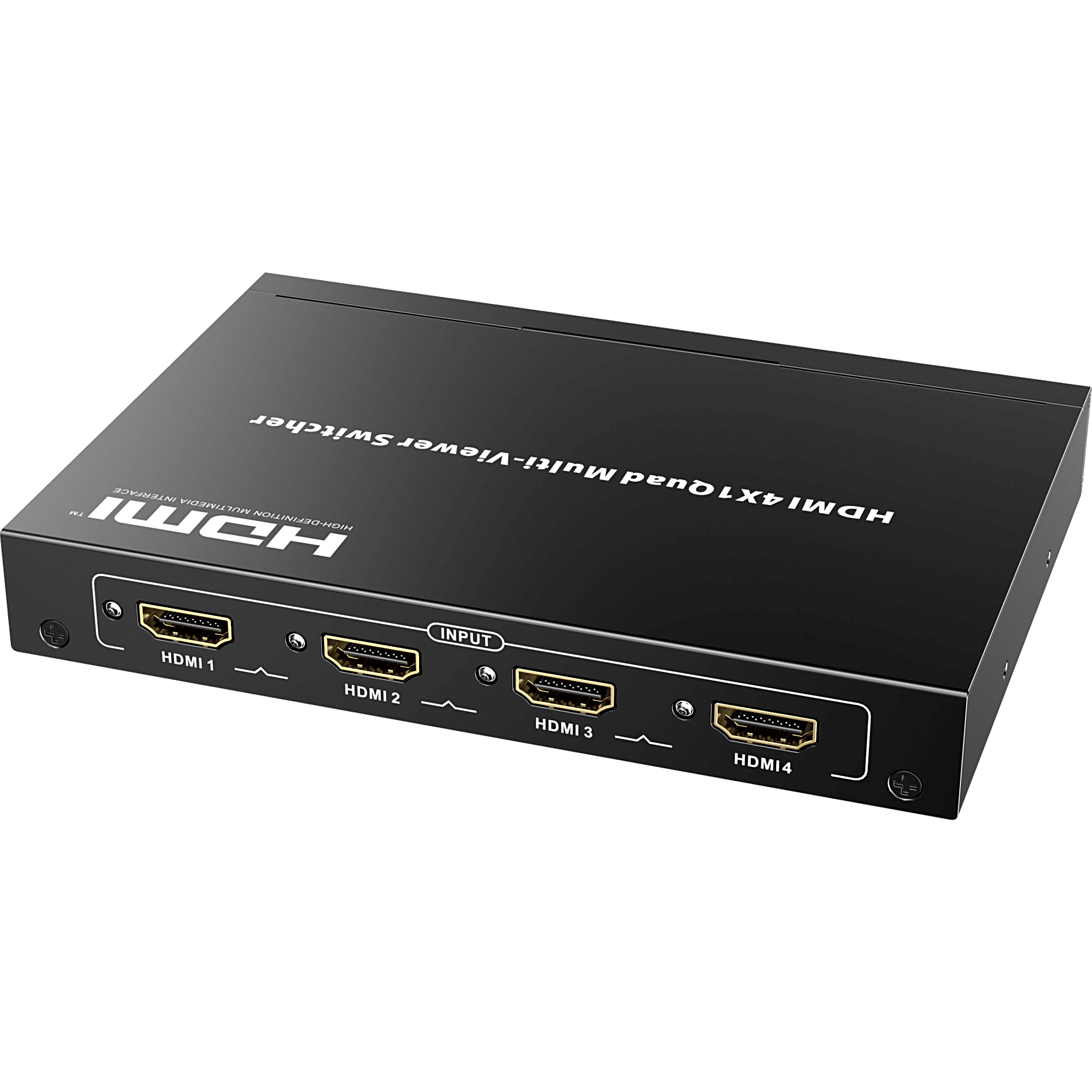 Switch Multiviewer HDMI / 4 Entradas a 1 Salida / 1080p @ 60Hz / Quad / Full Screen / Dual / Control Remoto