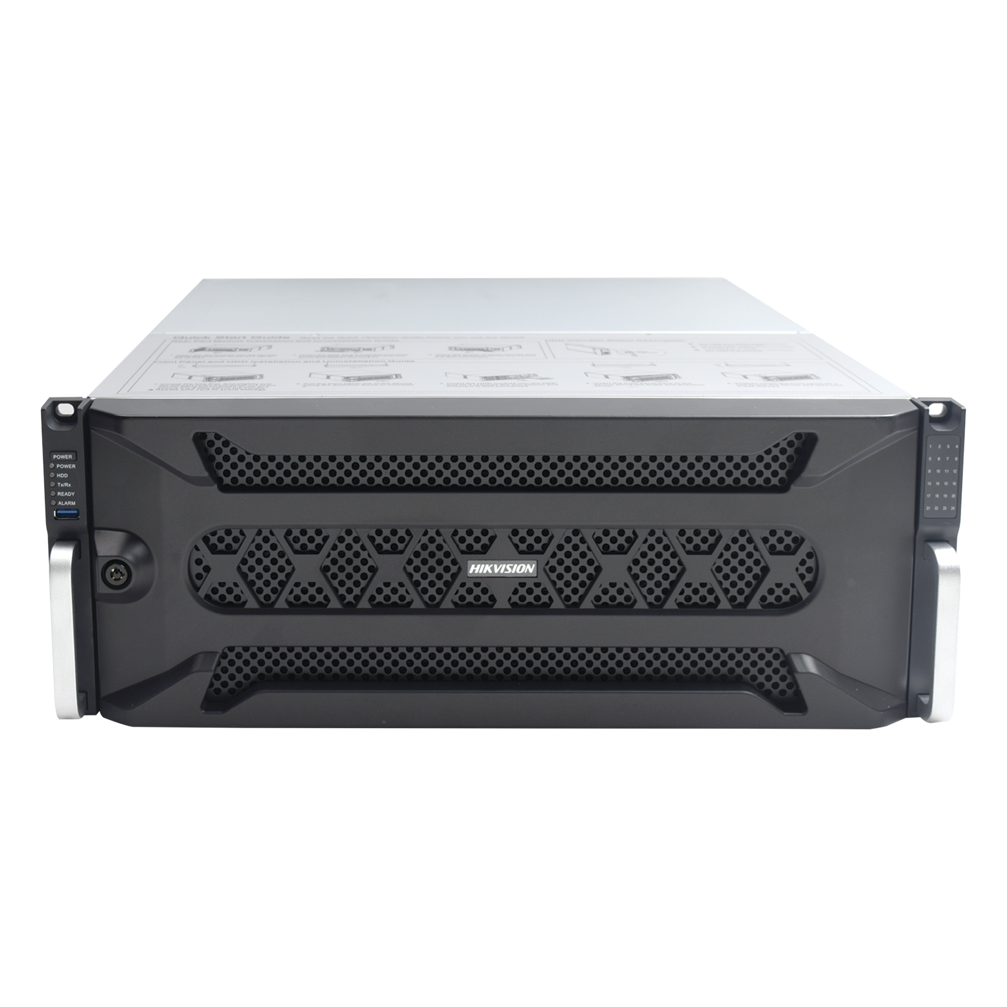 NVR 12 Megapixel (4K) / 256 canales IP / 24 Bahías de Disco Duro / 4 Puertos de Red / Soporta RAID con Hot Swap / NVR 