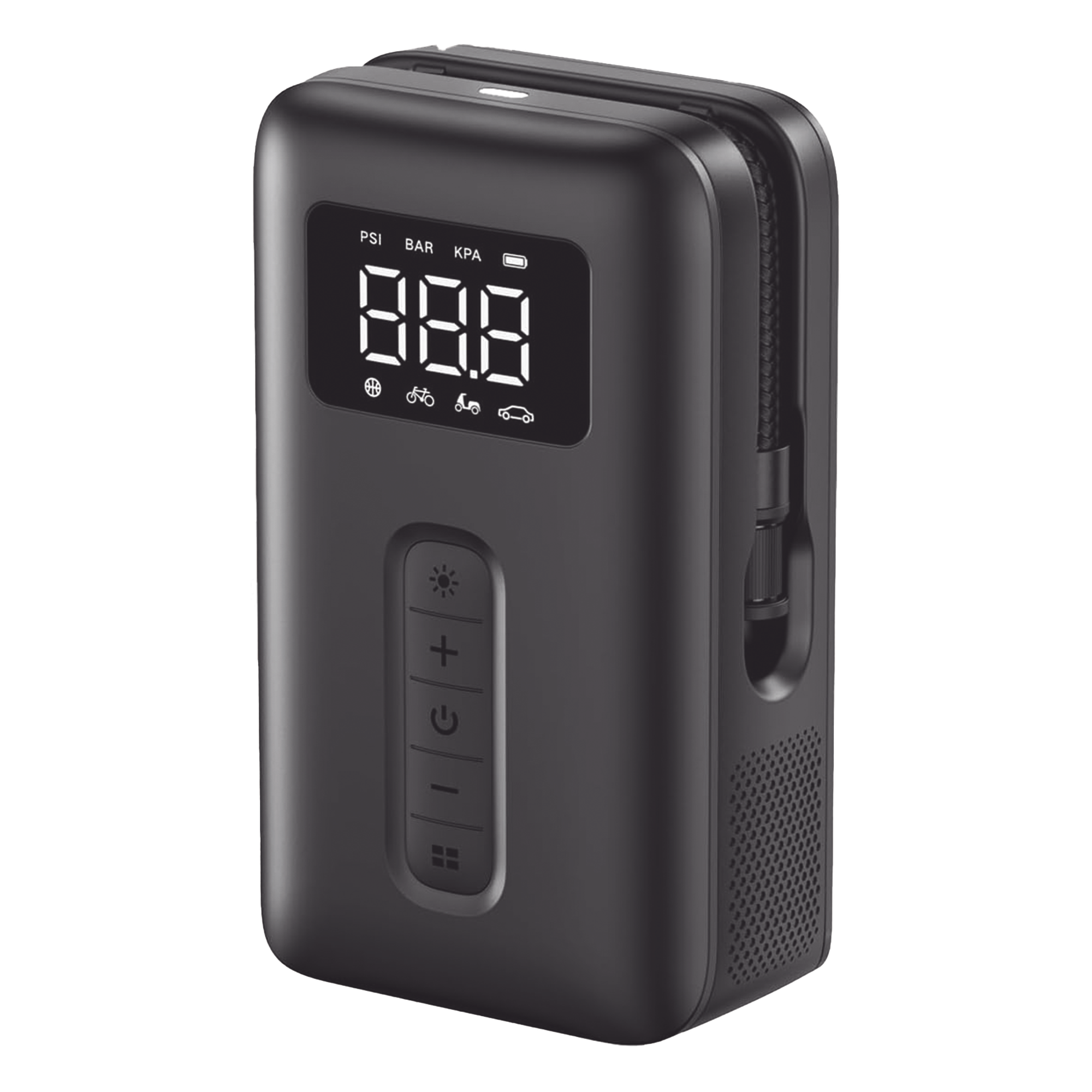Inflador de Neumáticos Portátil / 150 PSI / Flujo 15 L/min / Batería 5000 mAh / Luz LED de Emergencia — UGREEN · SKU 15951