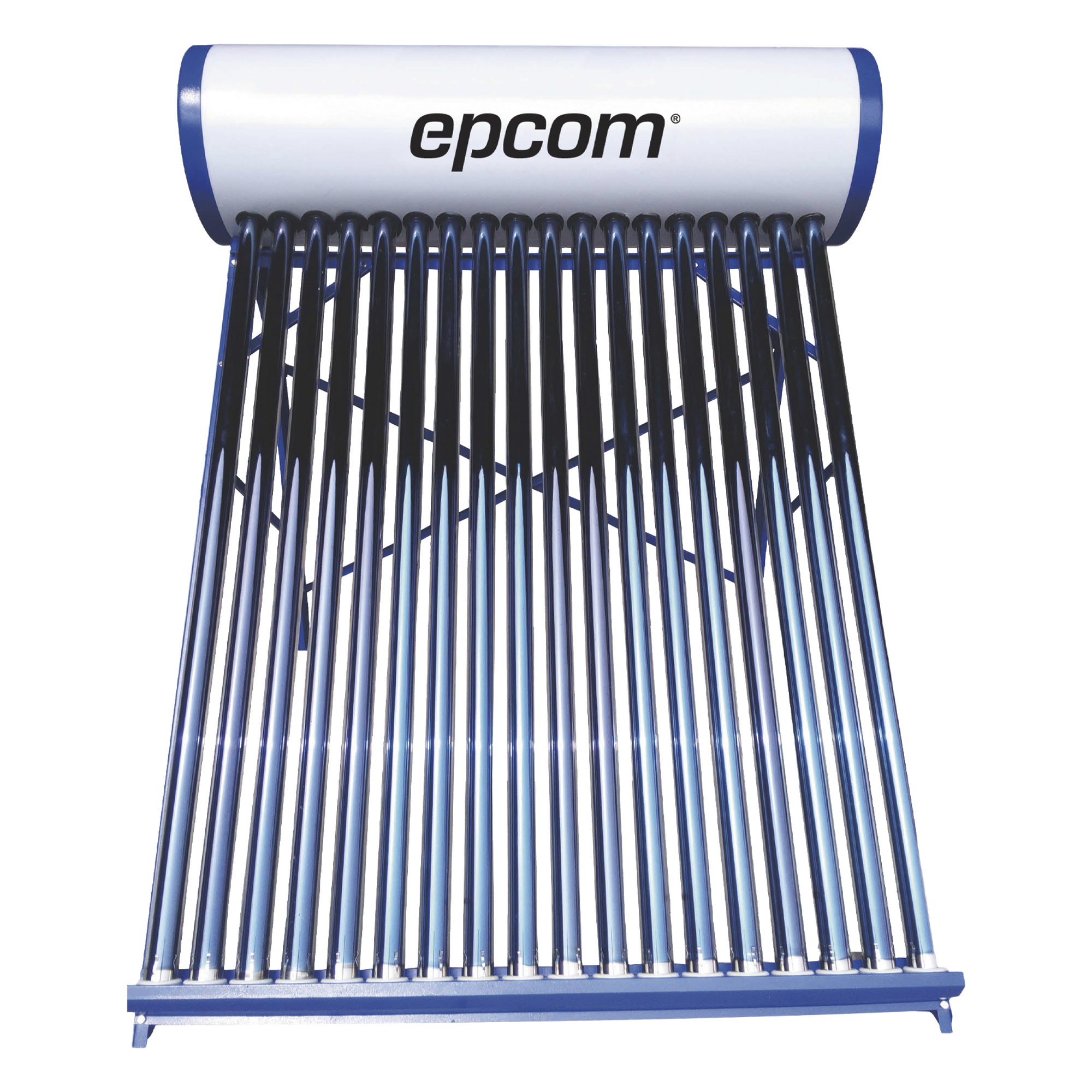 Calentador Solar de Baja Presión / 180 L / 18 Tubos de Vacío / Acero Inoxidable Grado Alimenticio / Resistencia a Granizo 25 mm / Ánodo de Magnesio — EPCOM · SKU STELPWH180