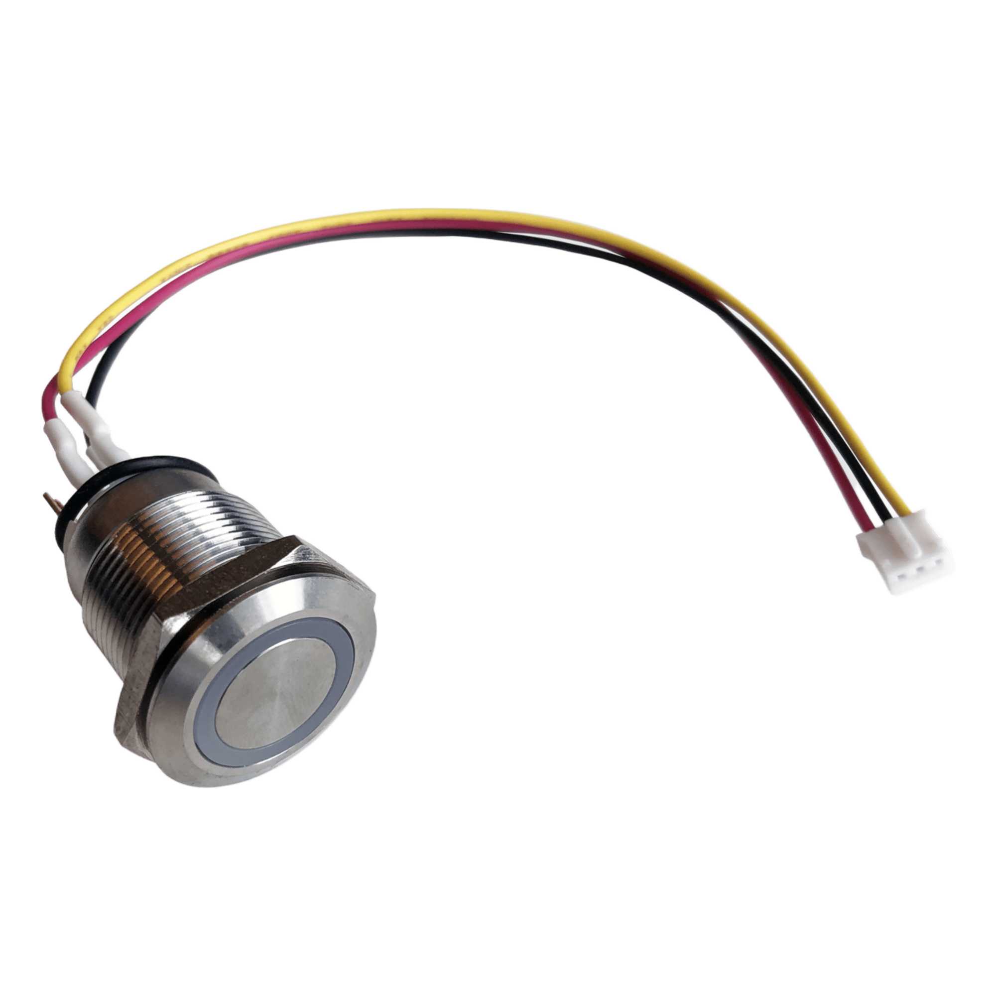 Botón de Acero Inoxidable / IP65 / 19 mm / LED Programable 3.3V / 4 Canales / Cable 60 cm (1.97 ft) — NEXMOSPHERE · SKU S-B90W43