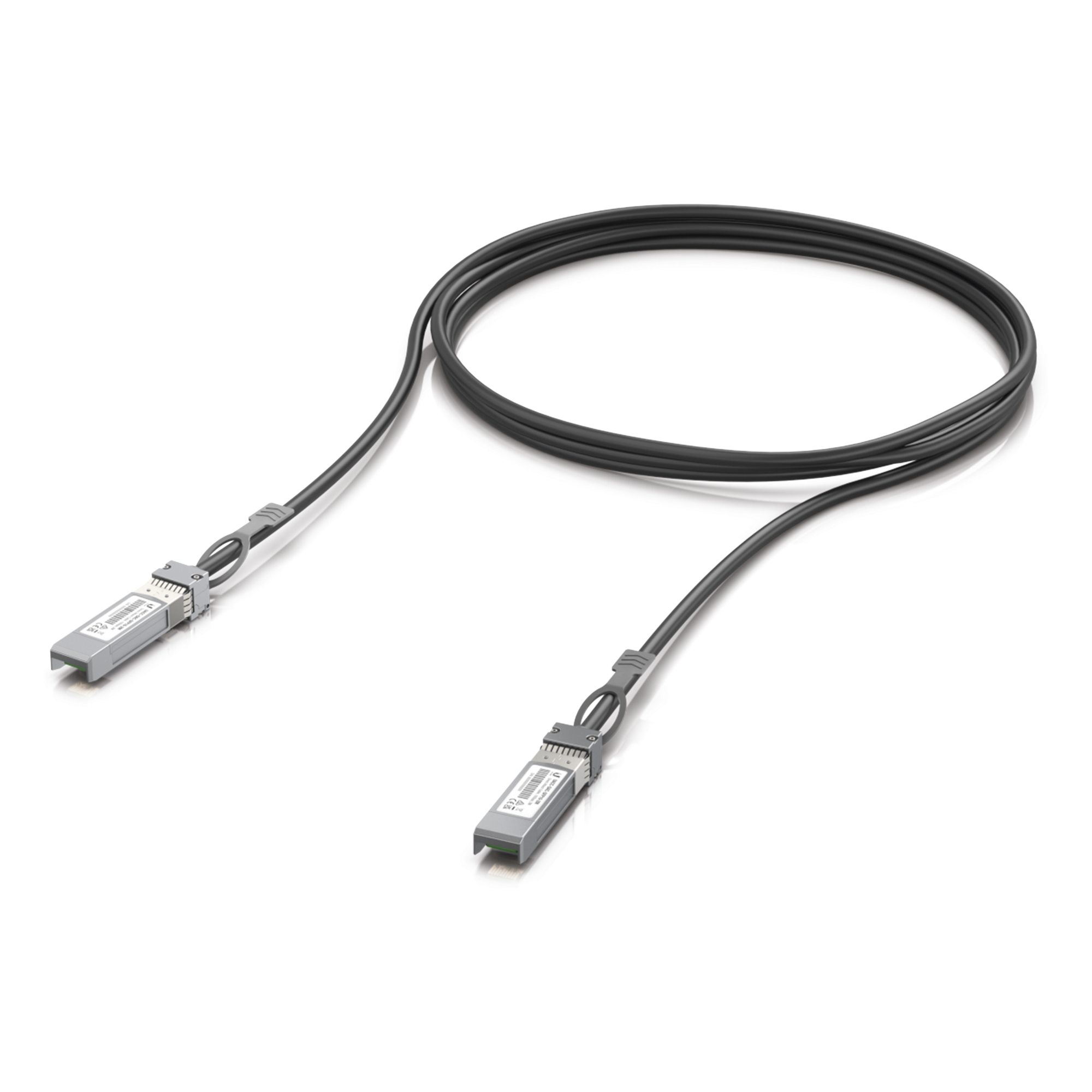 Cable DAC SFP+ / 10 Gbps / 1 Gbps / 3 m (9.8 ft) / Conectores Integrados / Full Duplex — UBIQUITI · SKU UACC-DAC-SFP10-3M