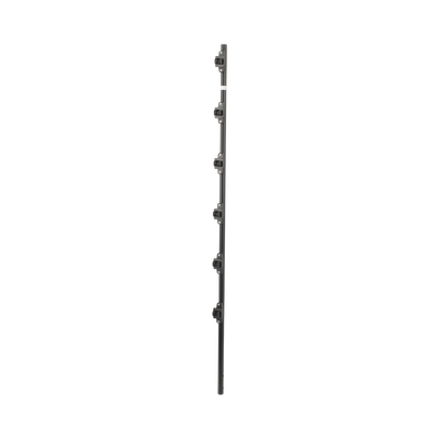 Poste de Paso para Cerca Eléctrica / Tubo de Acero Galvanizado / 6 Aisladores / 1.4 m (4.6 ft) / Diámetro 25 mm (1 in) / Acabado Negro