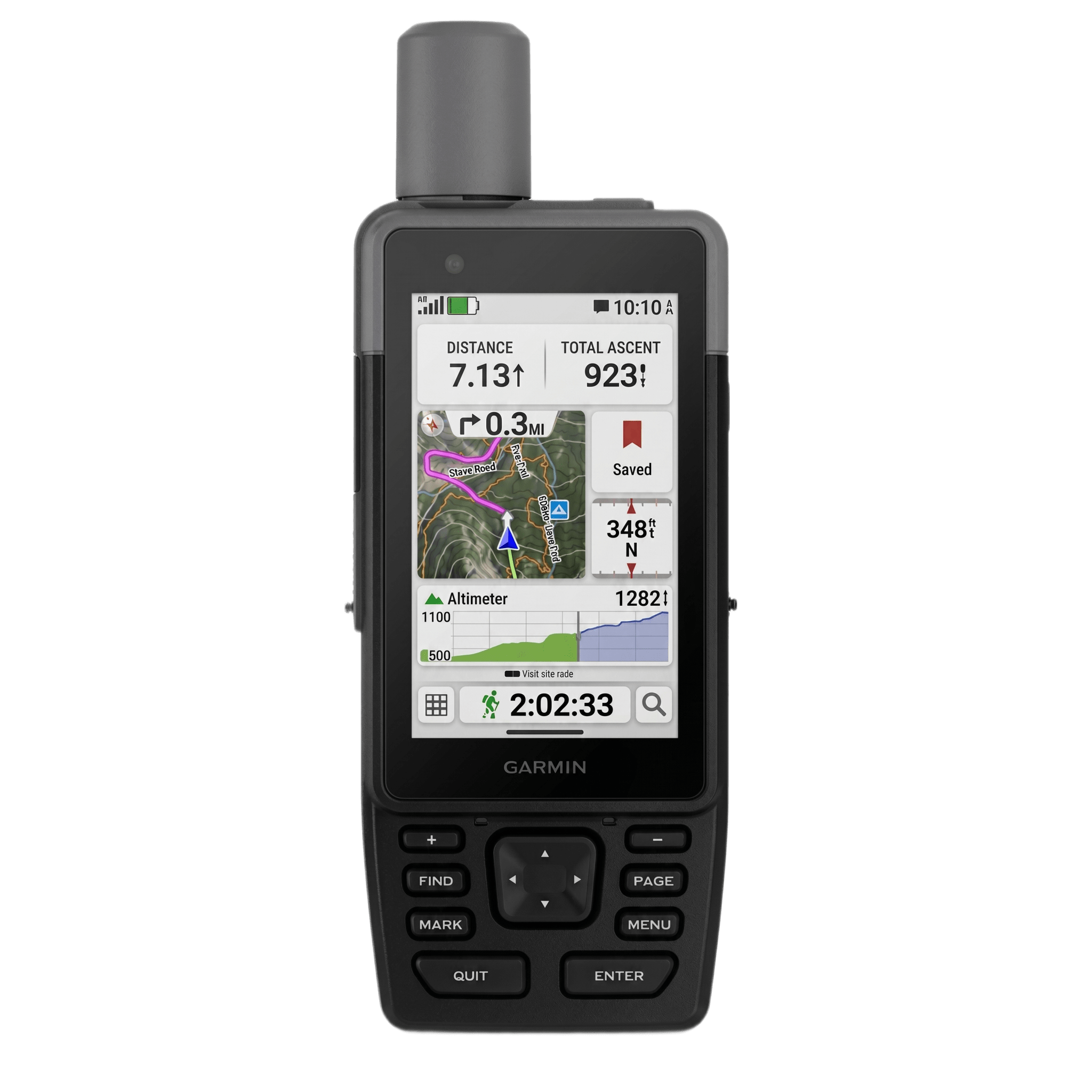 Navegador GPS Portátil / GNSS Multibanda / Pantalla TFT Transflectiva 3.5" / IP67 / MIL-STD-810 / Autonomía 145 Horas / 64 GB / MicroSD 1 TB — GARMIN · SKU 10-02920-00