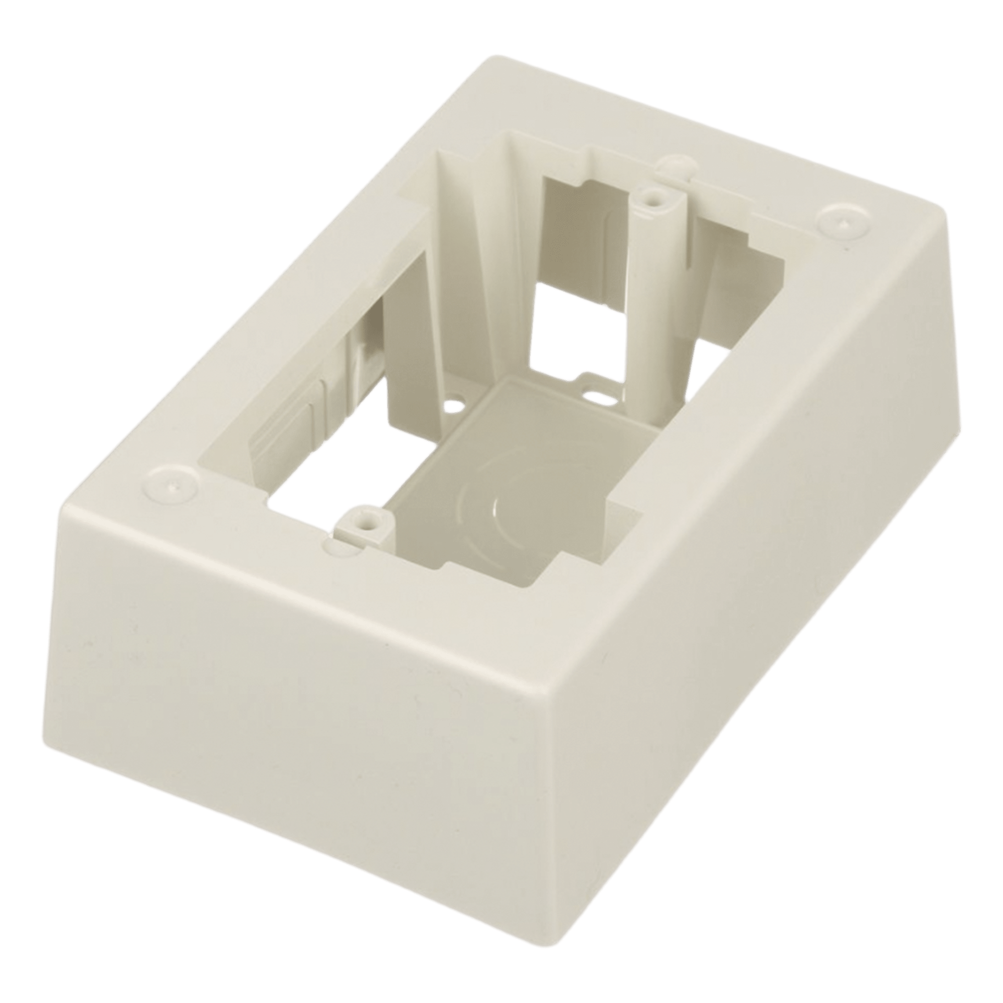 Caja de Pared Superficial / ABS Resistente / 5.09 x 3.34 x 1.75 in / Salidas 1/2, 3/4, 1 in / Blanco Mate — PANDUIT · SKU JB1IW-A