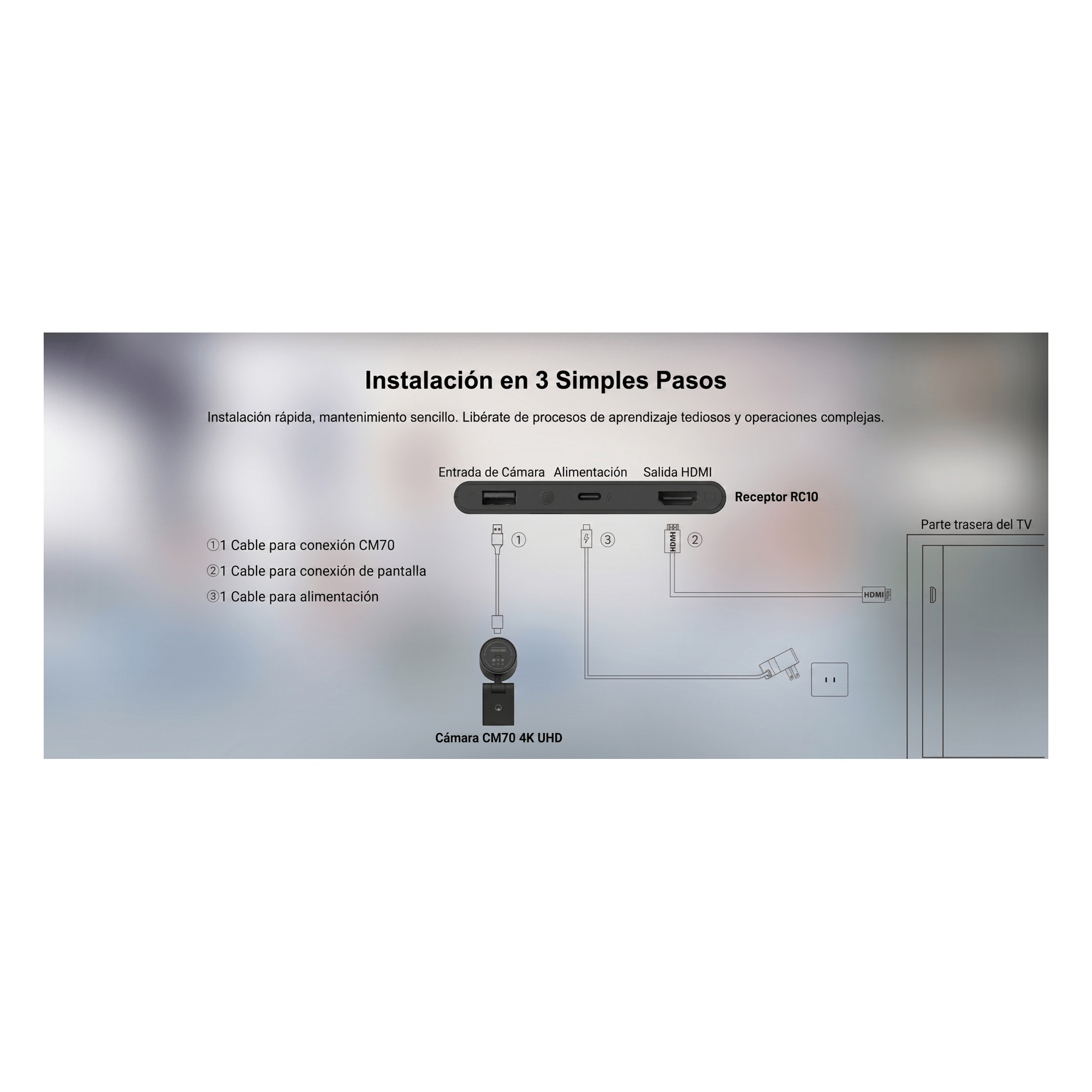 Sistema Videoconferencia / 4K UHD 8MP / Micrófono 8 Filas / Altavoz 3W / USB-C BYOD / Transmisión Inalámbrica 4K / Salas 32 m² (344 ft²)