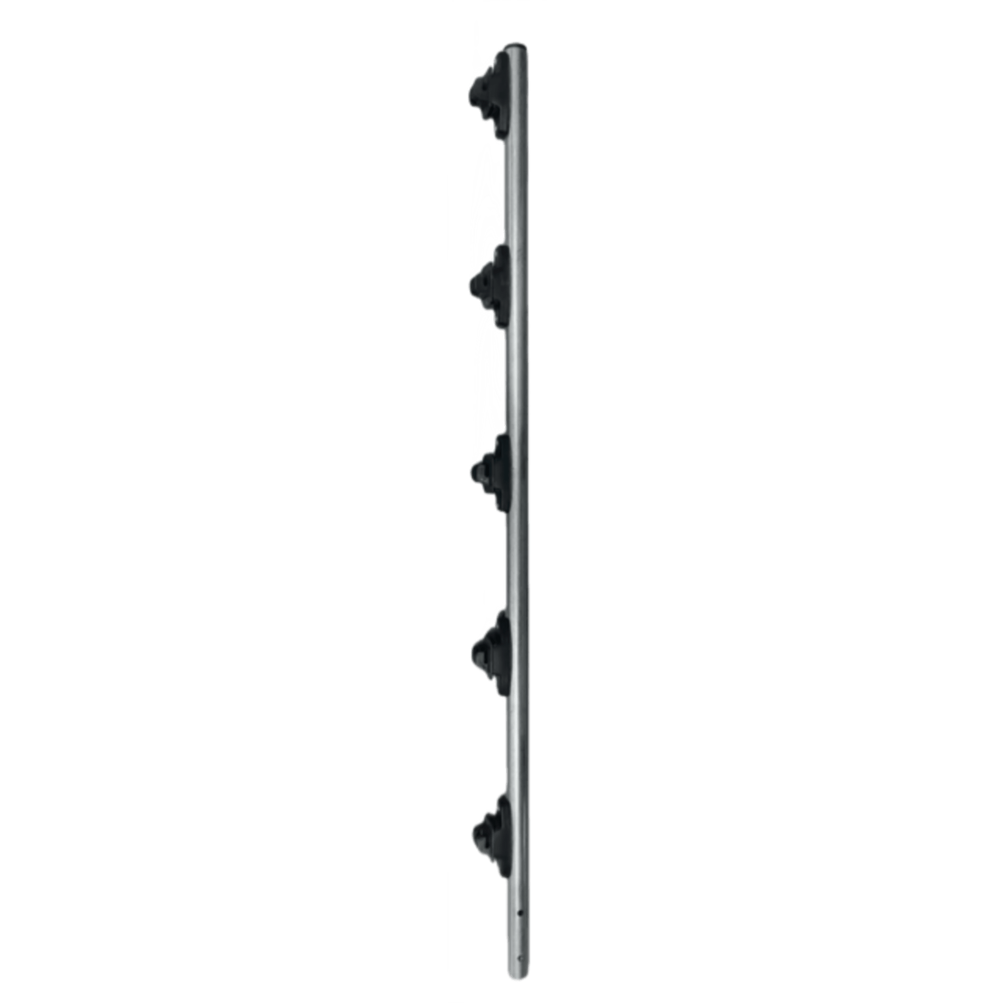 Poste de Paso de Acero Galvanizado / Diámetro 1" / Longitud 100cm / Forma Redonda / 5 Aisladores Integrados / Incluye Tapa / Peso 0.8 KG