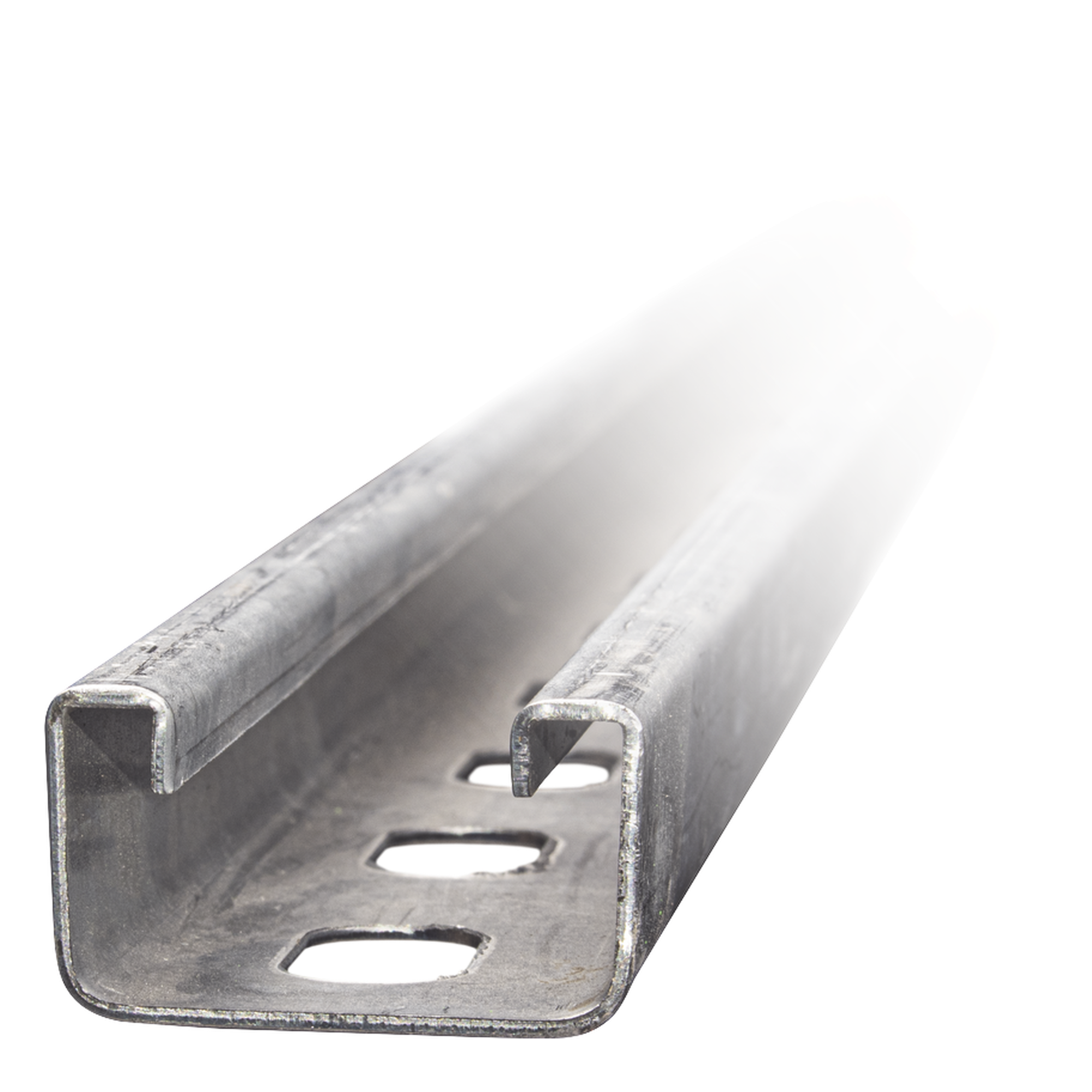 Canal Perforado / 4 x 2 cm / Calibre 12 / 3 m (9.84 ft) / Acero Pregalvanizado — ANCLO · SKU ANC-UOR-4X2