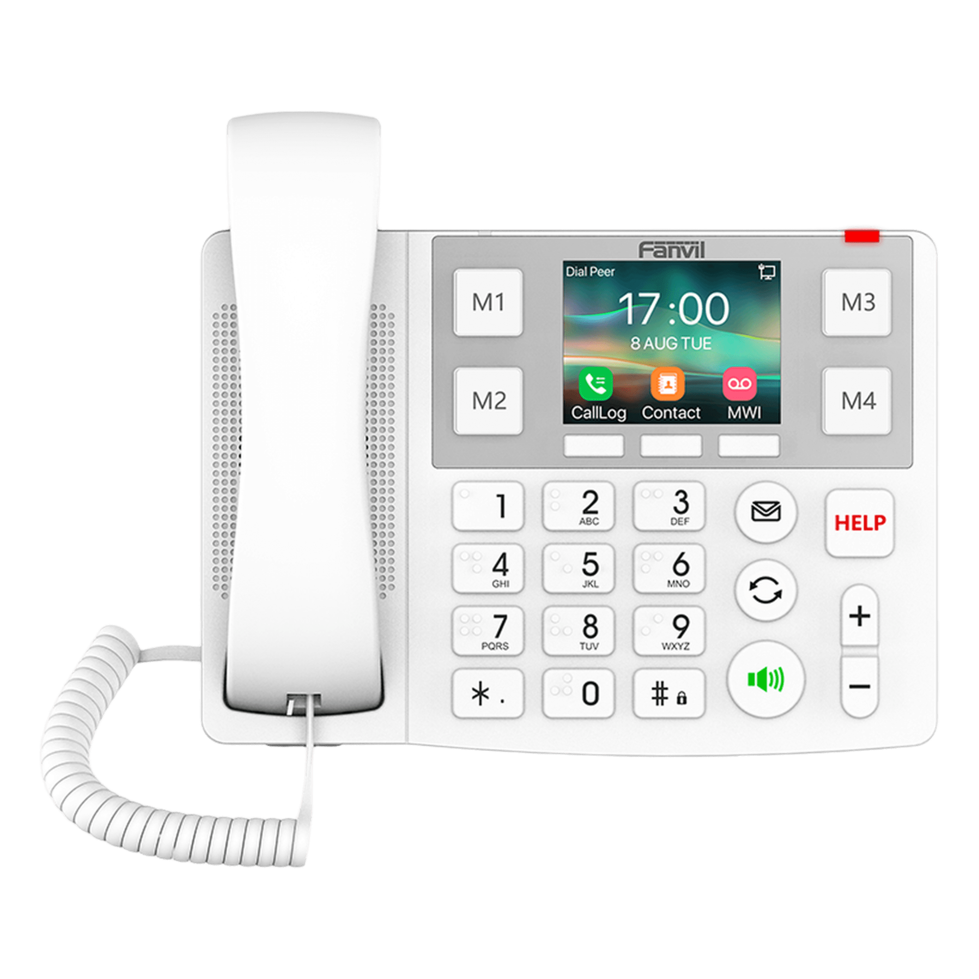 Teléfono IP / Pantalla 3.5 Pulgadas / Wi-Fi Dual Band / Botones Braille / Bluetooth 4.2 / PoE / 2 Líneas SIP — FANVIL · SKU X305
