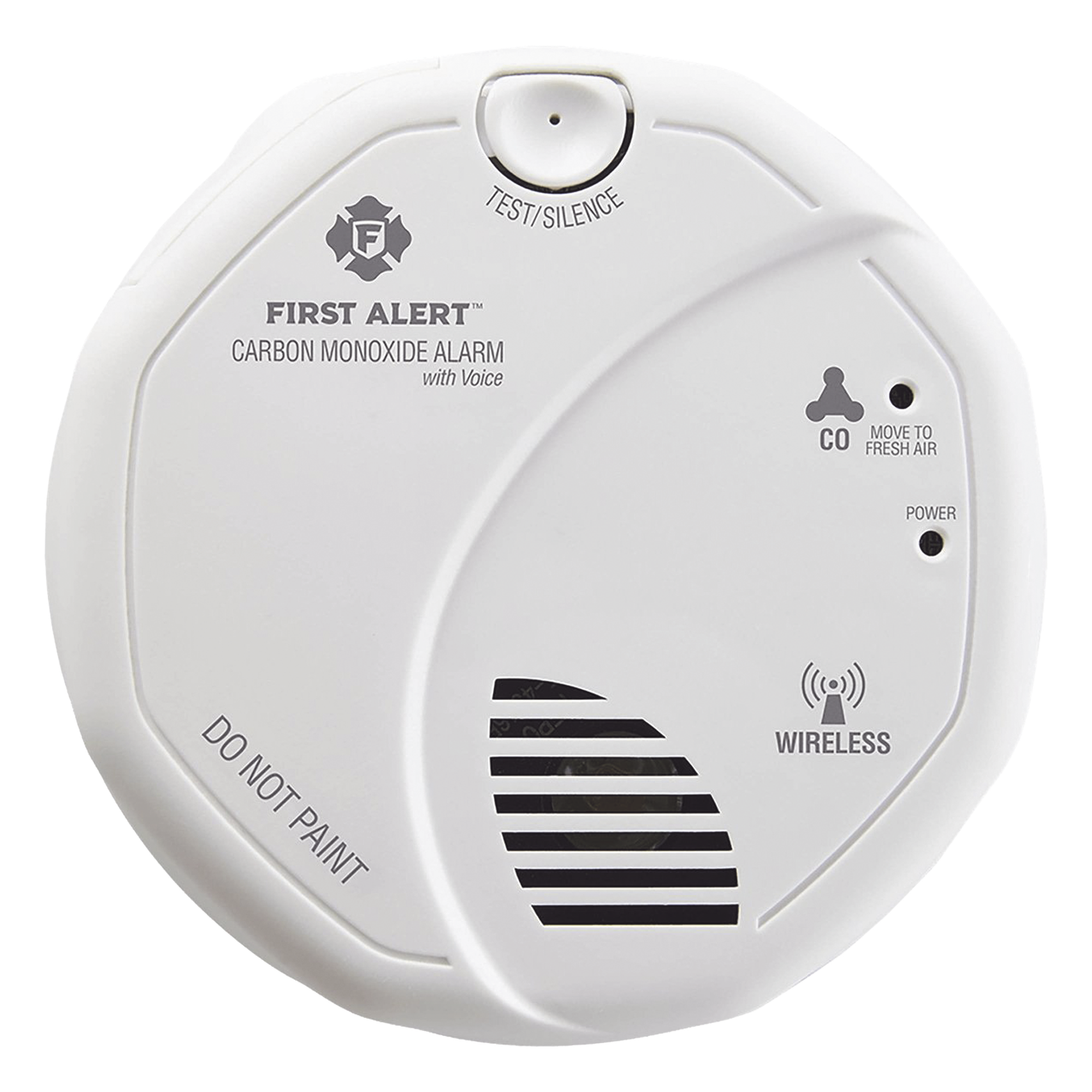 Alarma de Monóxido de Carbono / Sensor Electroquímico / Interconexión Inalámbrica / Alerta de Voz 85 dB / Ubicación por Voz / Alimentación por Batería — FIRST ALERT · SKU CO511B