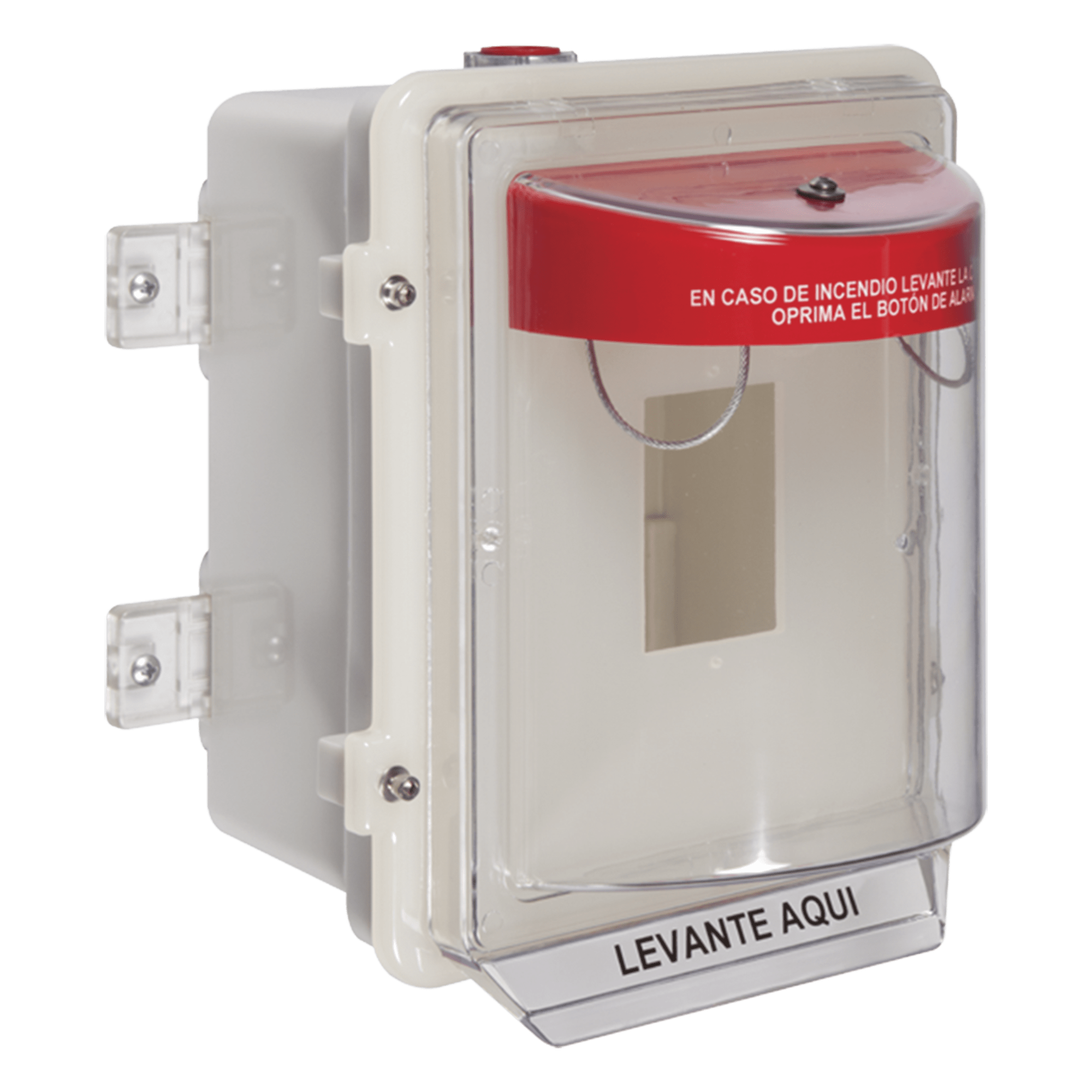 Protector Universal para Estación Manual / Policarbonato UV / Empotrado 4 pulgadas / NEMA 3R / -40°F a 250°F / UL/cUL/ADA — STI · SKU STI-1200A-ES