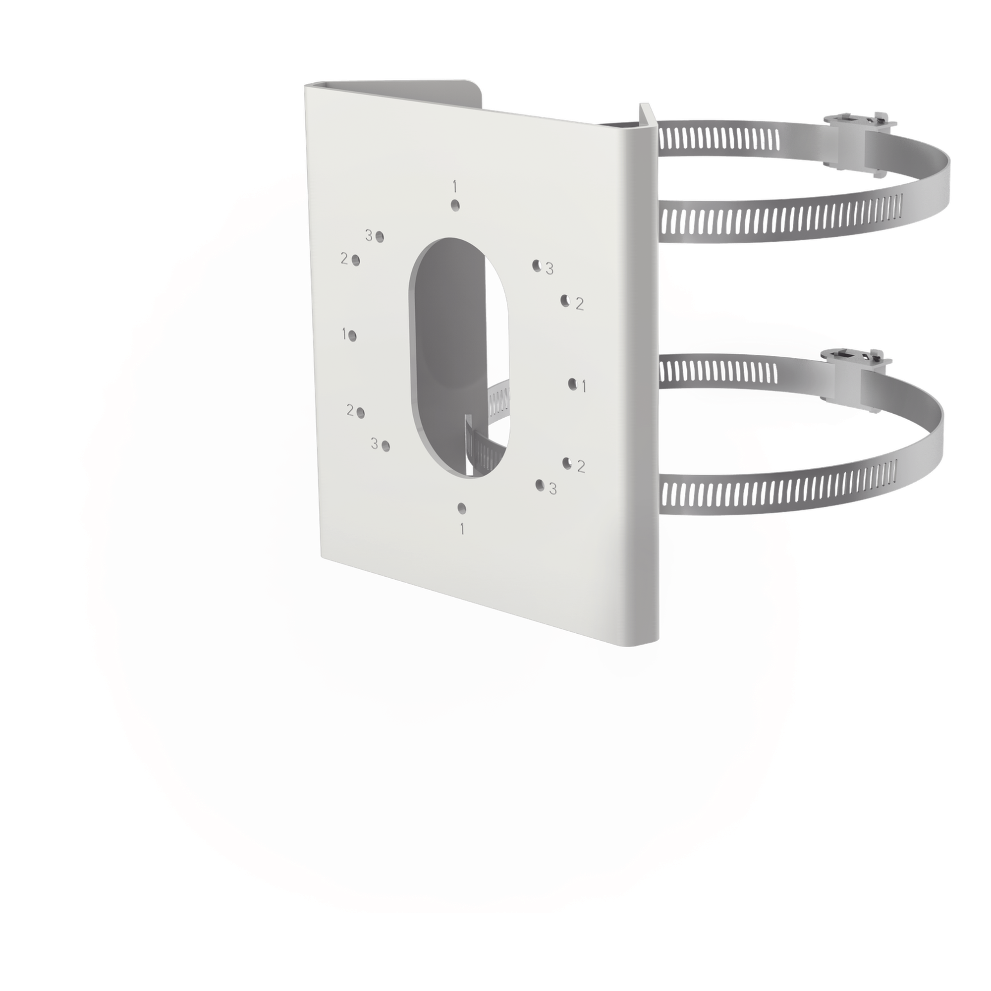 Montaje en Poste para Cámara IP / Acero Inoxidable / Compatible DS-2CD26 / Exterior / Blanco — HIKVISION · SKU DS-1275ZJ-S-SUS