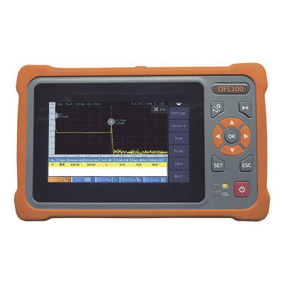 OTDR Monomodo / 1310-1550 nm / SC/APC / 26/24 dB Rango Dinámico / Pantalla Táctil / Modo Automático y Experto — TEMPO · SKU OFL100
