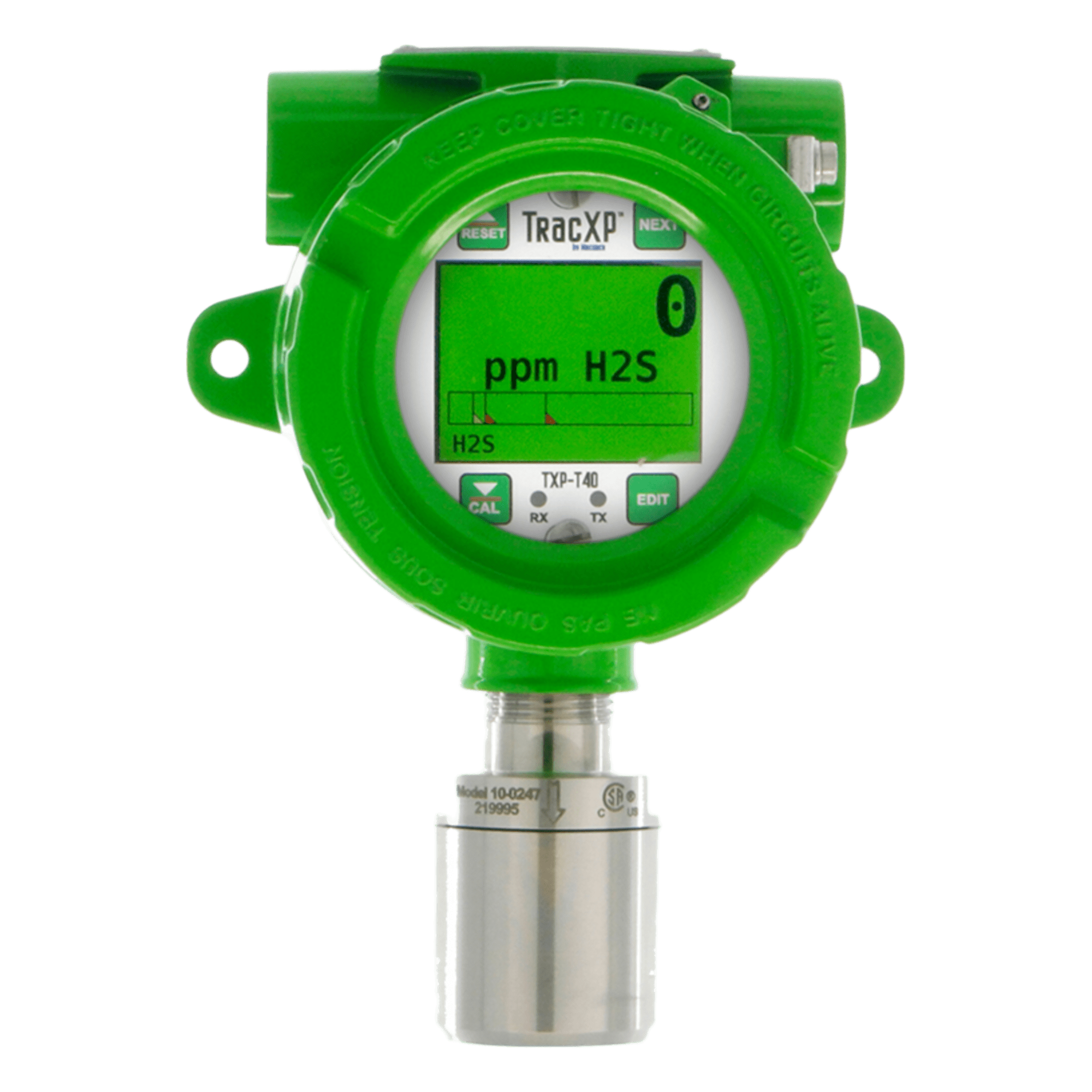 Transmisor de Gas Fijo / Sensor Único o Dual / Clase 1 División 1 / Pantalla LCD Color QVGA / Ethernet Modbus TCP-RTU / Calibración Magnética / Carcasa Antideflagrante — MACURCO - AERIONICS · SKU 80-5111-1000-1R