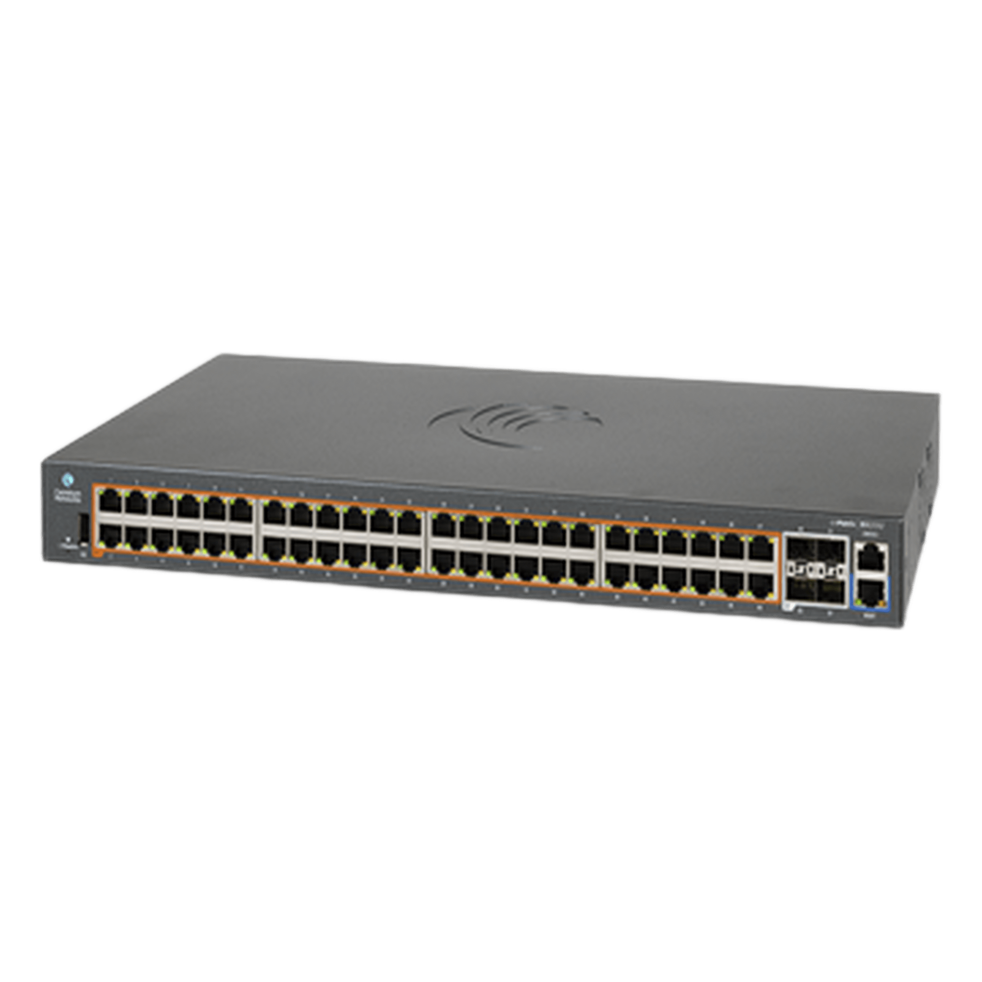 Switch Gestionable / 48 Puertos Gigabit PoE+ / 4 SFP+ 10 Gbps / 176 Gbps Throughput / Layer 2+ / PoE++ 60W — CAMBIUM NETWORKS · SKU MXEX2052GXPA00