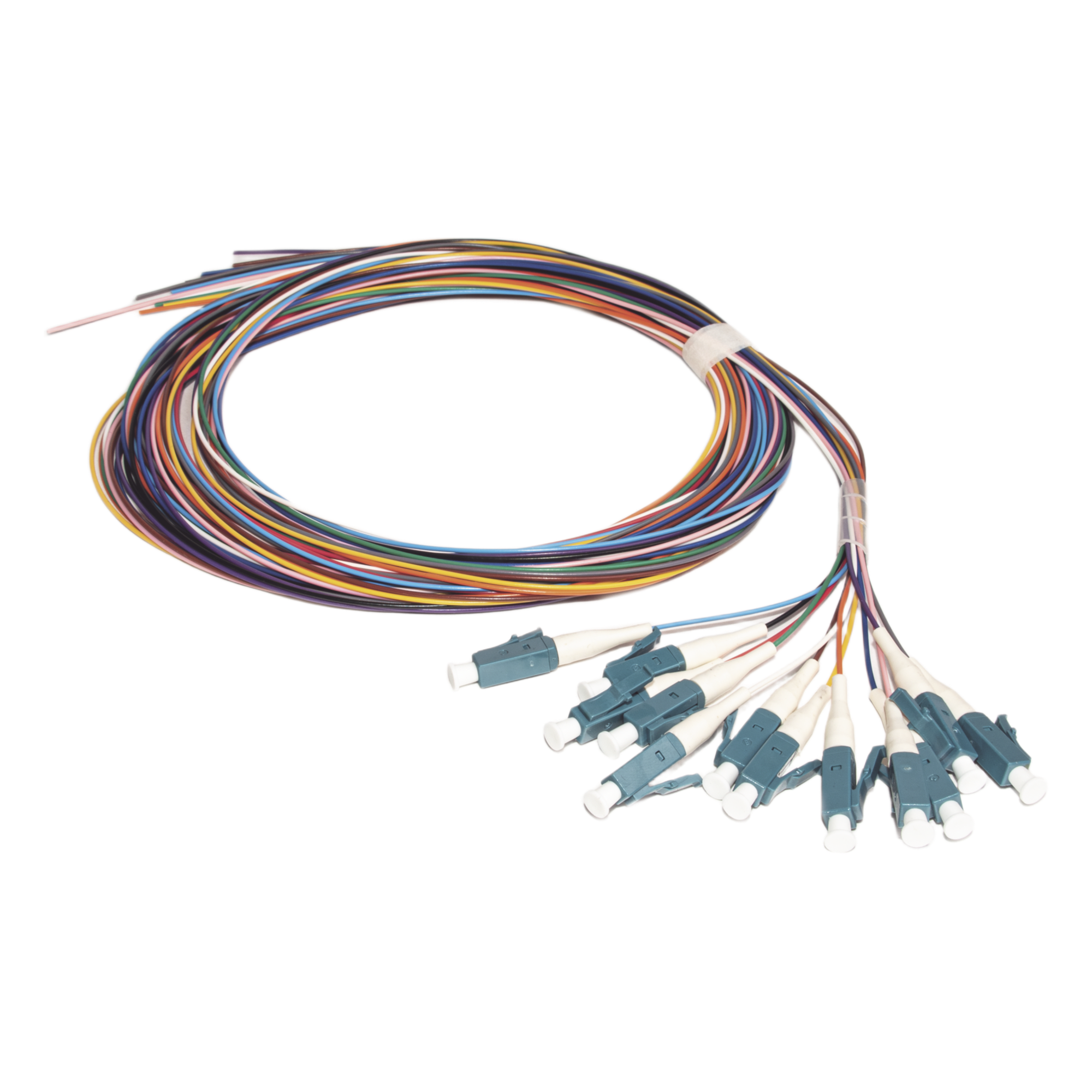 Kit de Pigtails / Monomodo G.657A2 / LC/UPC / 2 m (6.56 ft) / 0.9 mm / 12 Unidades — LINKEDPRO BY EPCOM · SKU LP-FO-SM-PIG-12-LCU