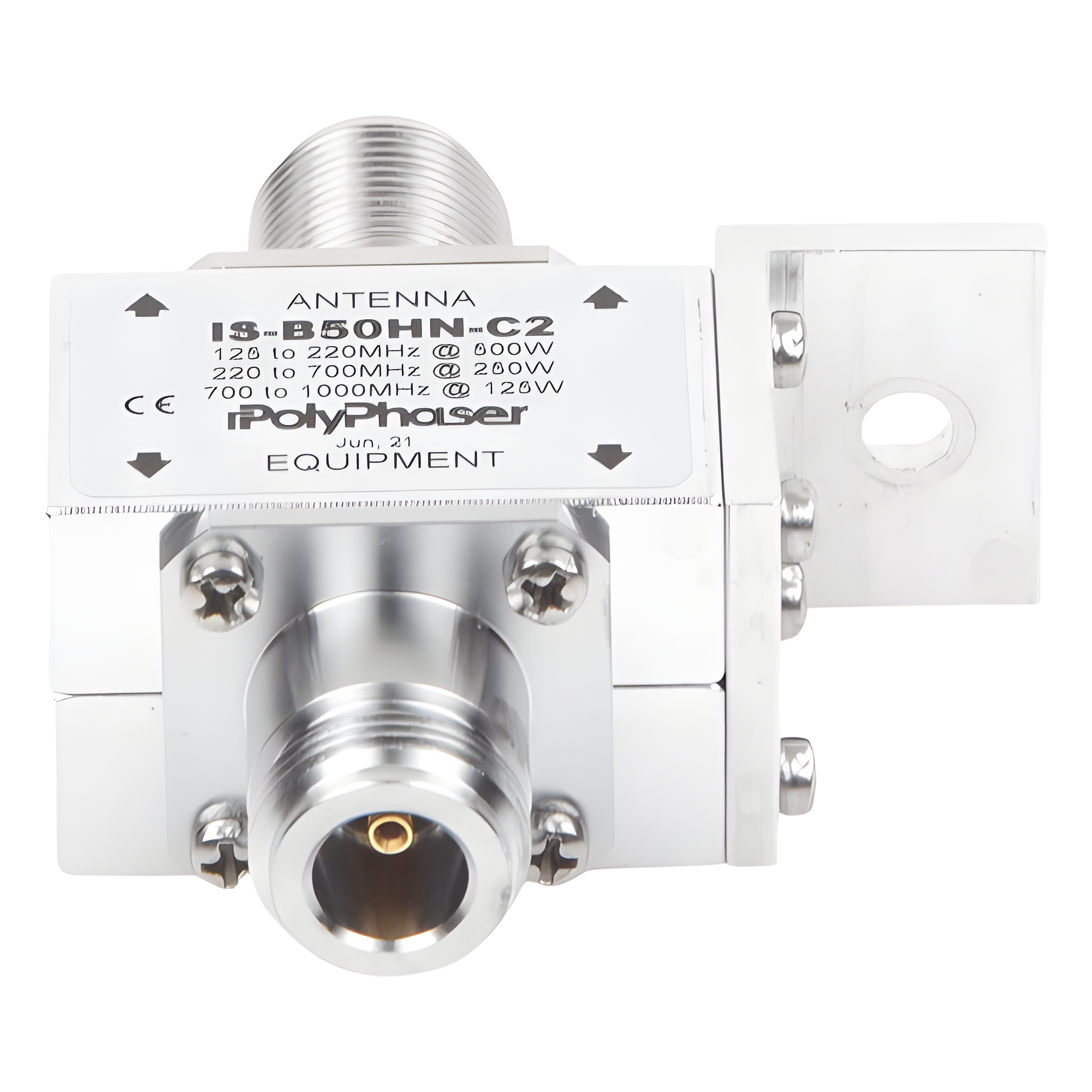 Protector Coaxial RF / 125-1000 MHz / 50 Ω / N Hembra Bidireccional / 500W / 20 kA / Tubo de Gas