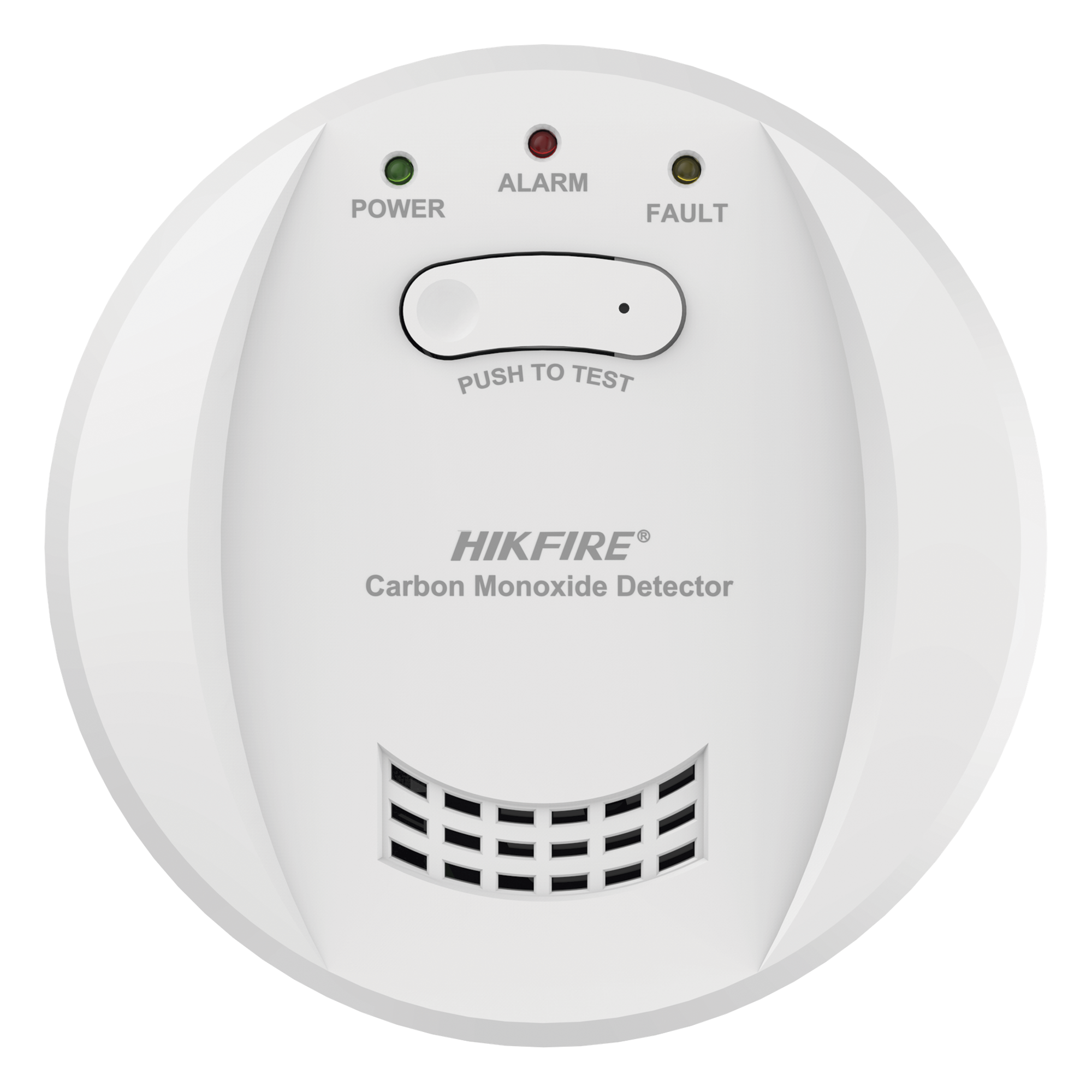 Detector de Monóxido de Carbono / Sensor Electroquímico / Alarma 85 dB a 3 m (9.8 ft) / Batería 5 Años / Montaje Pared o Techo — HIKVISION · SKU HF-GM100